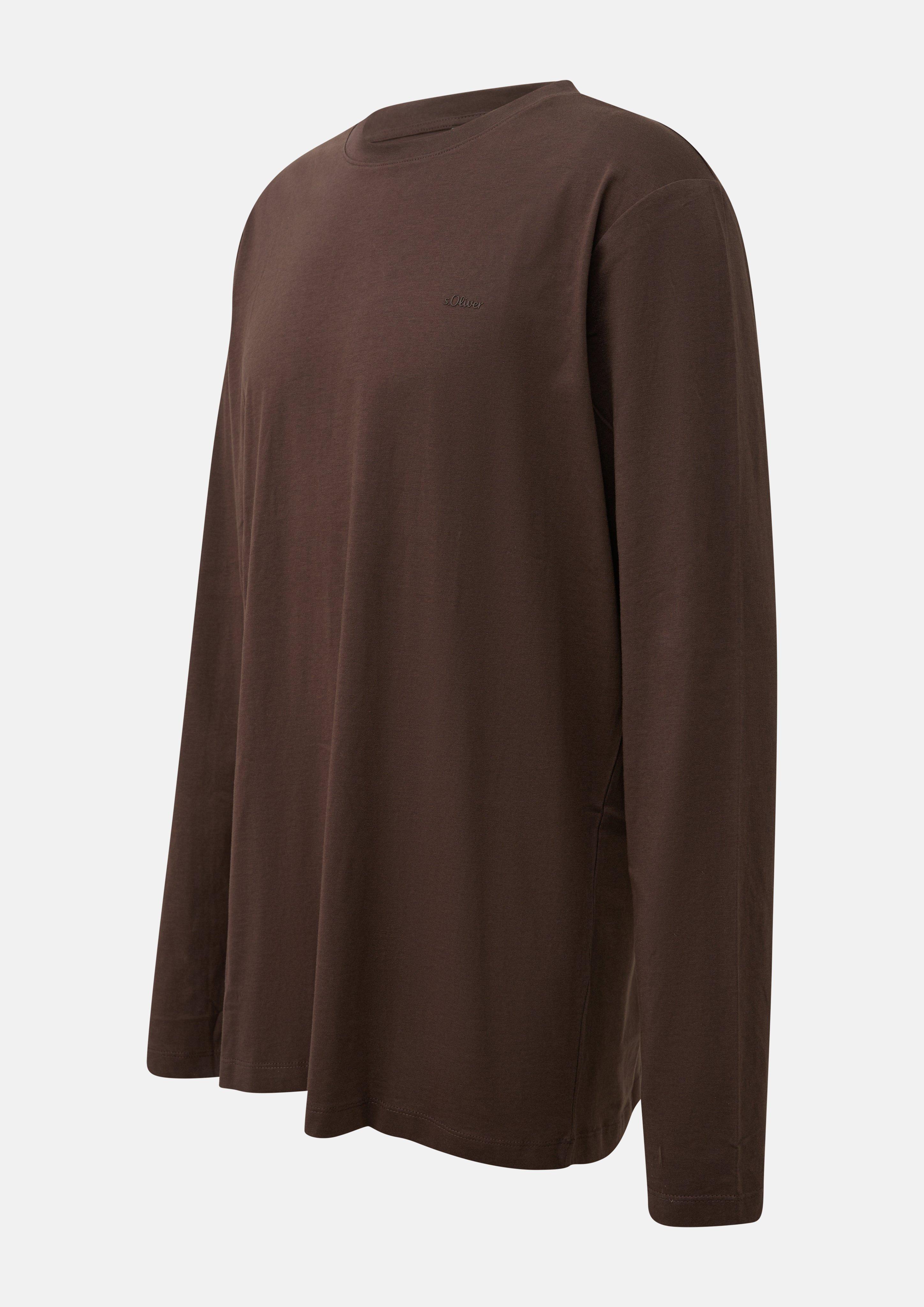 Heren T-Shirt in bruin van s.Oliver Men Tall Sizes