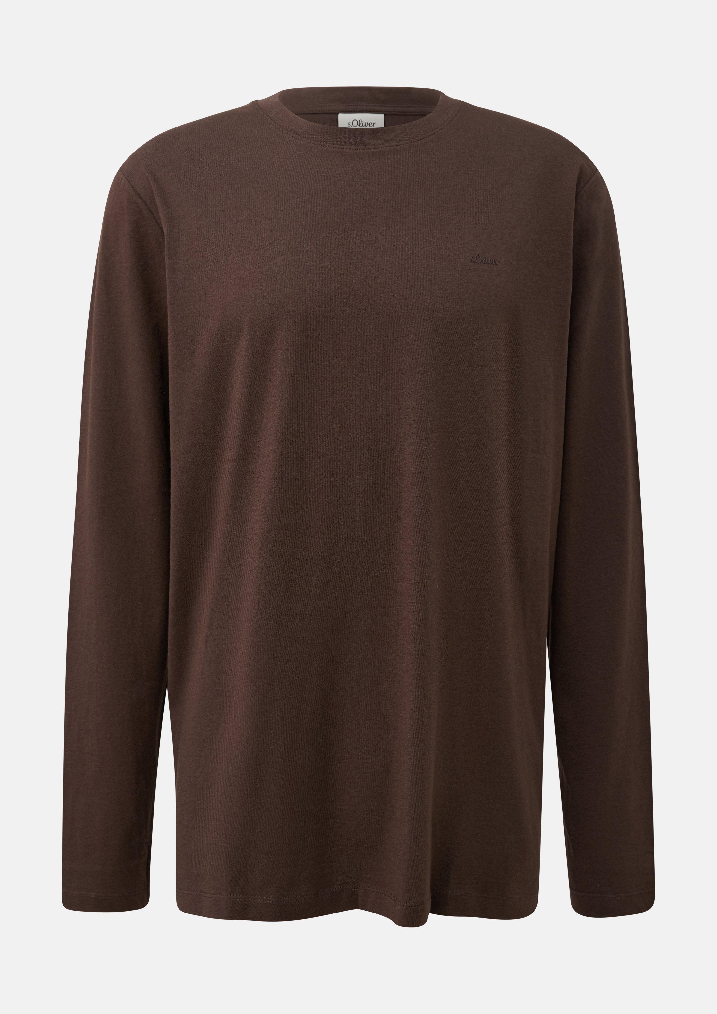 T-Shirt in donkerbruin van s.Oliver Men Tall Sizes