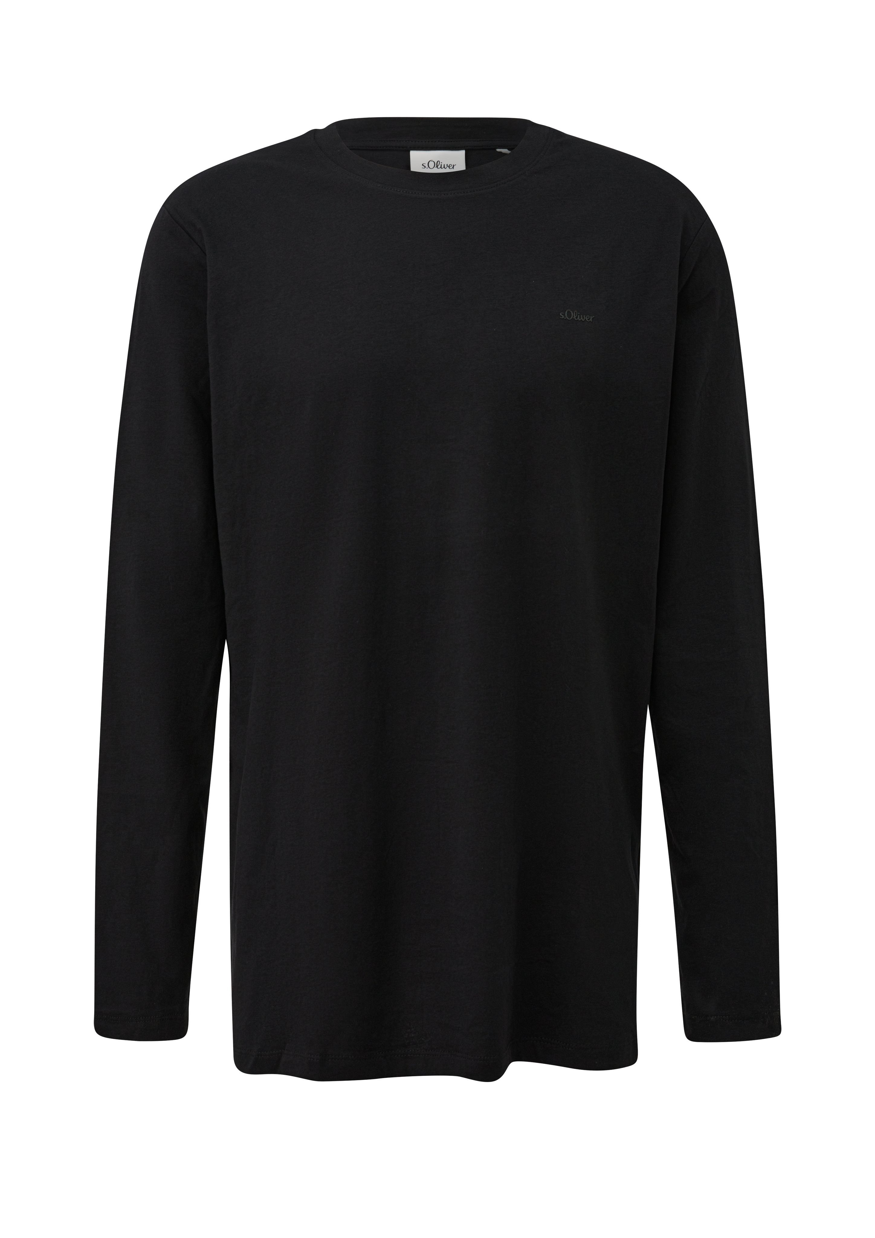 Katoenen shirt met lange mouwen en logo