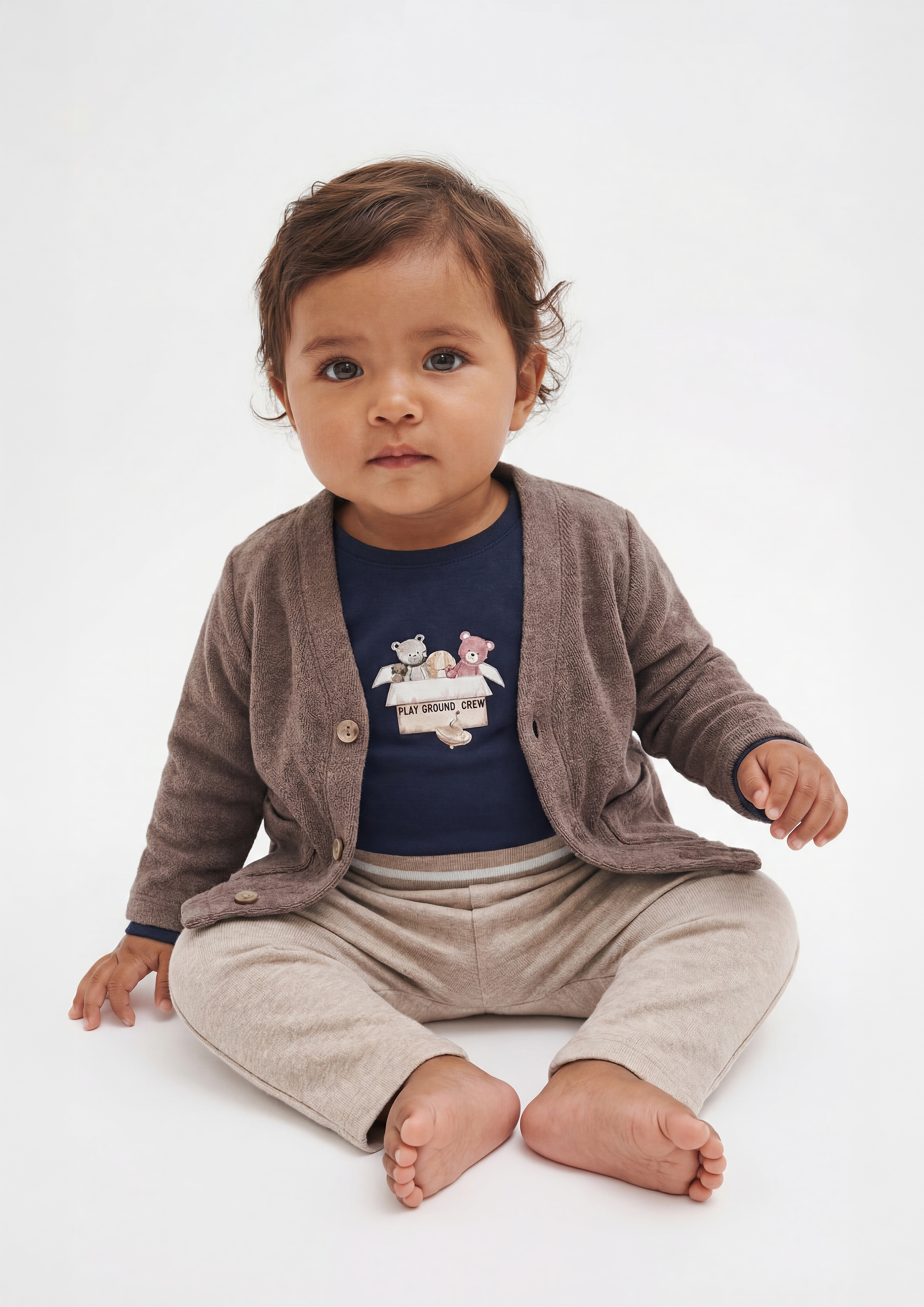 Sweat-shirt Veste en brun de s.Oliver