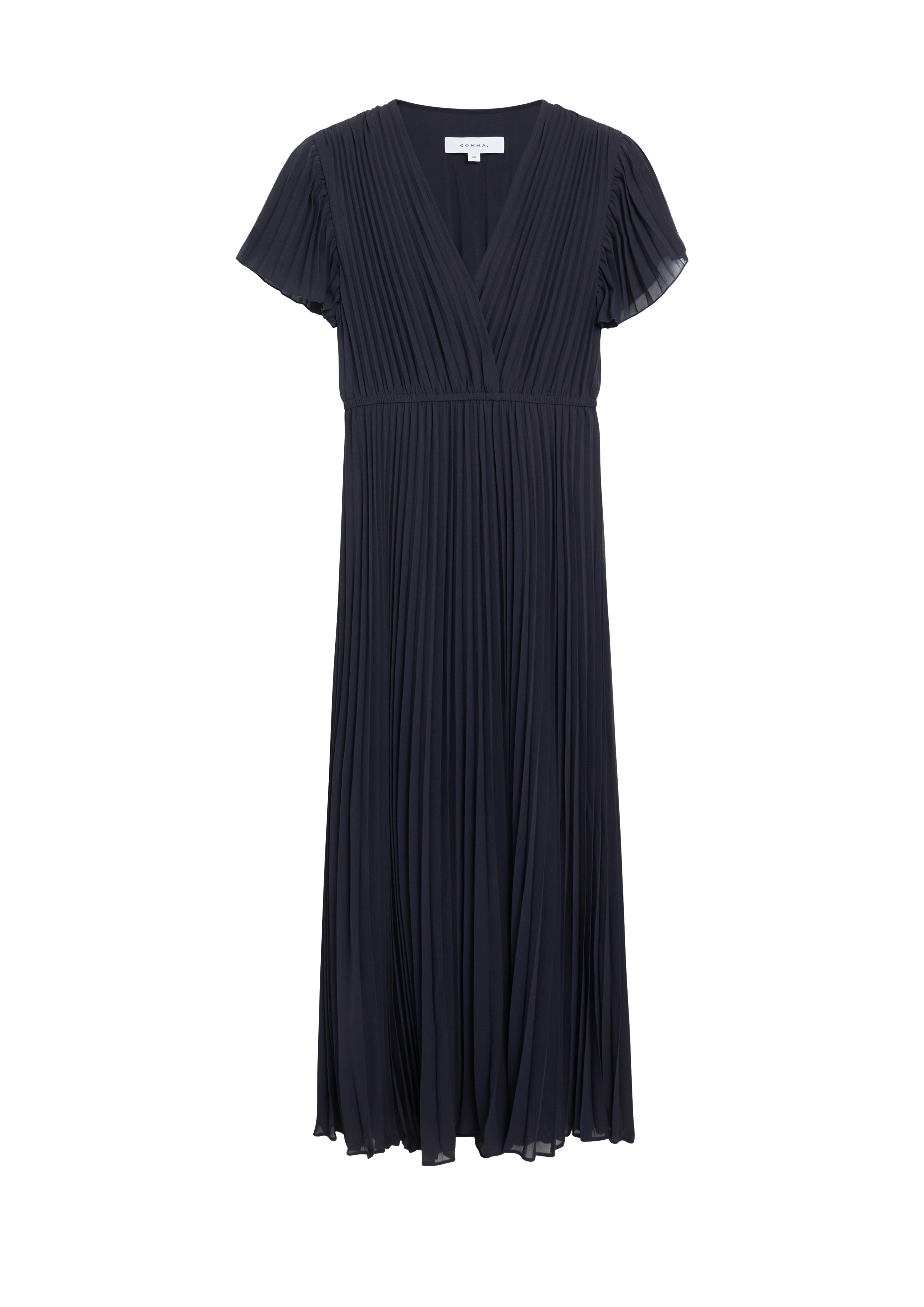 Plooi jurk in midi lengte