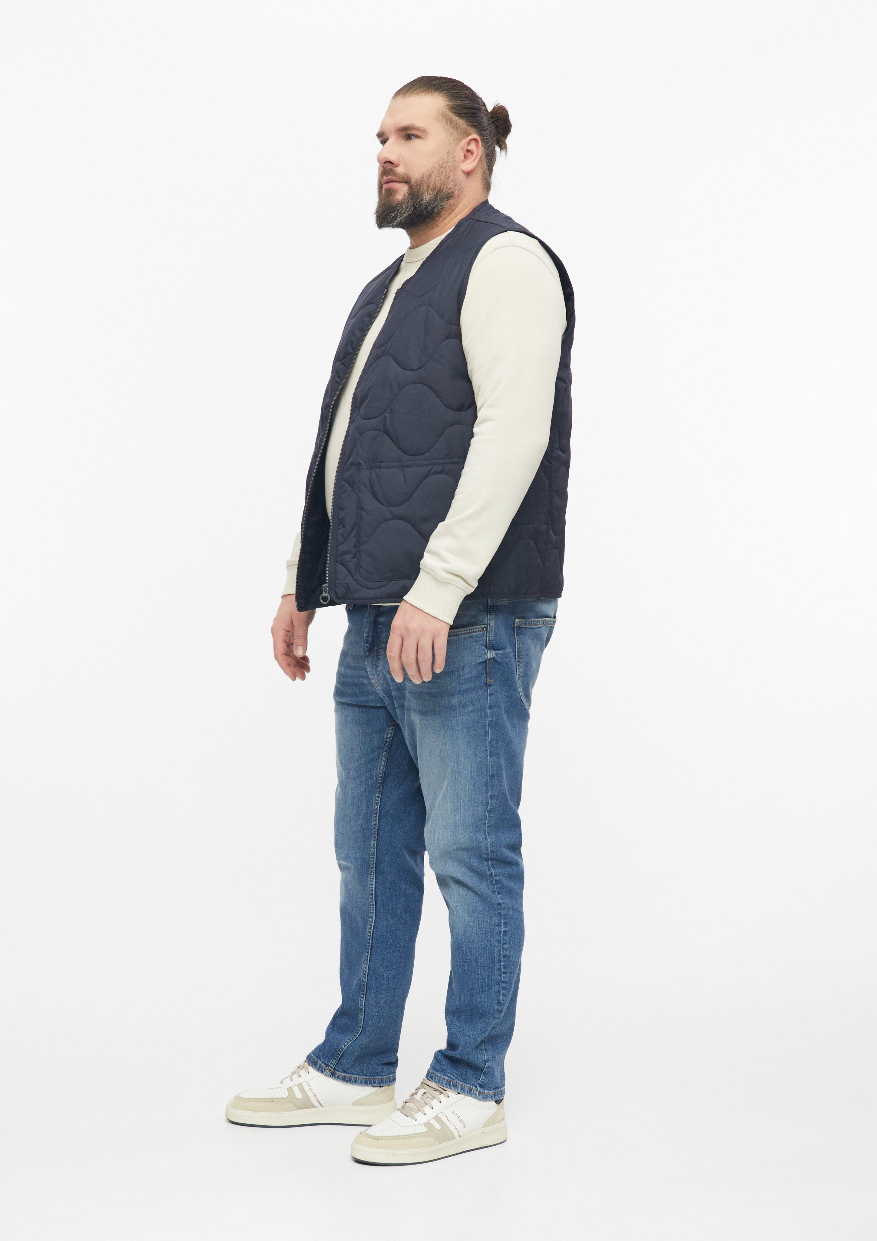 Herren Leichte Steppweste mit aufgesetzten Taschen in blau von s.Oliver Men Big Sizes