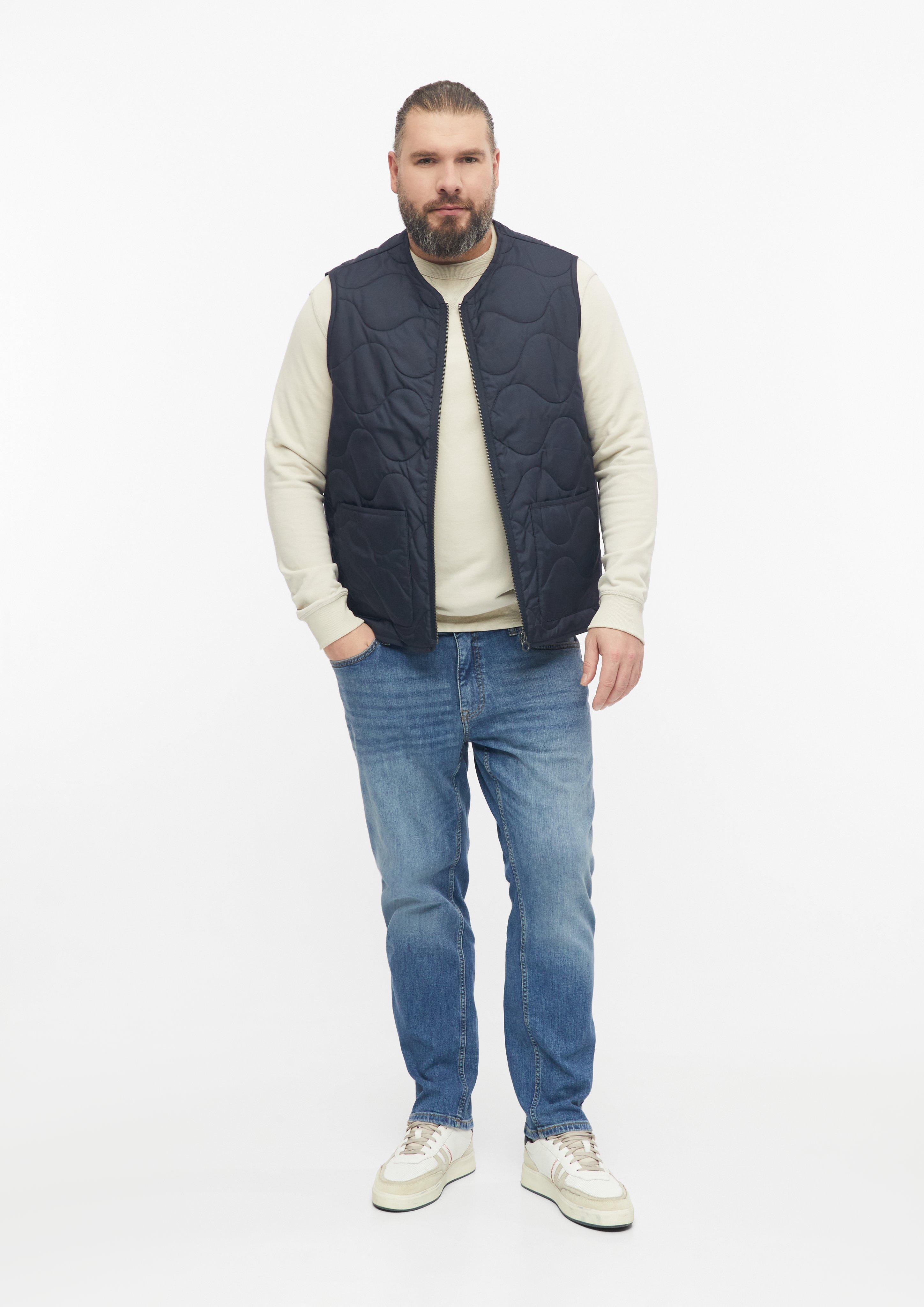 Herren Leichte Steppweste mit aufgesetzten Taschen in blau von s.Oliver Men Big Sizes