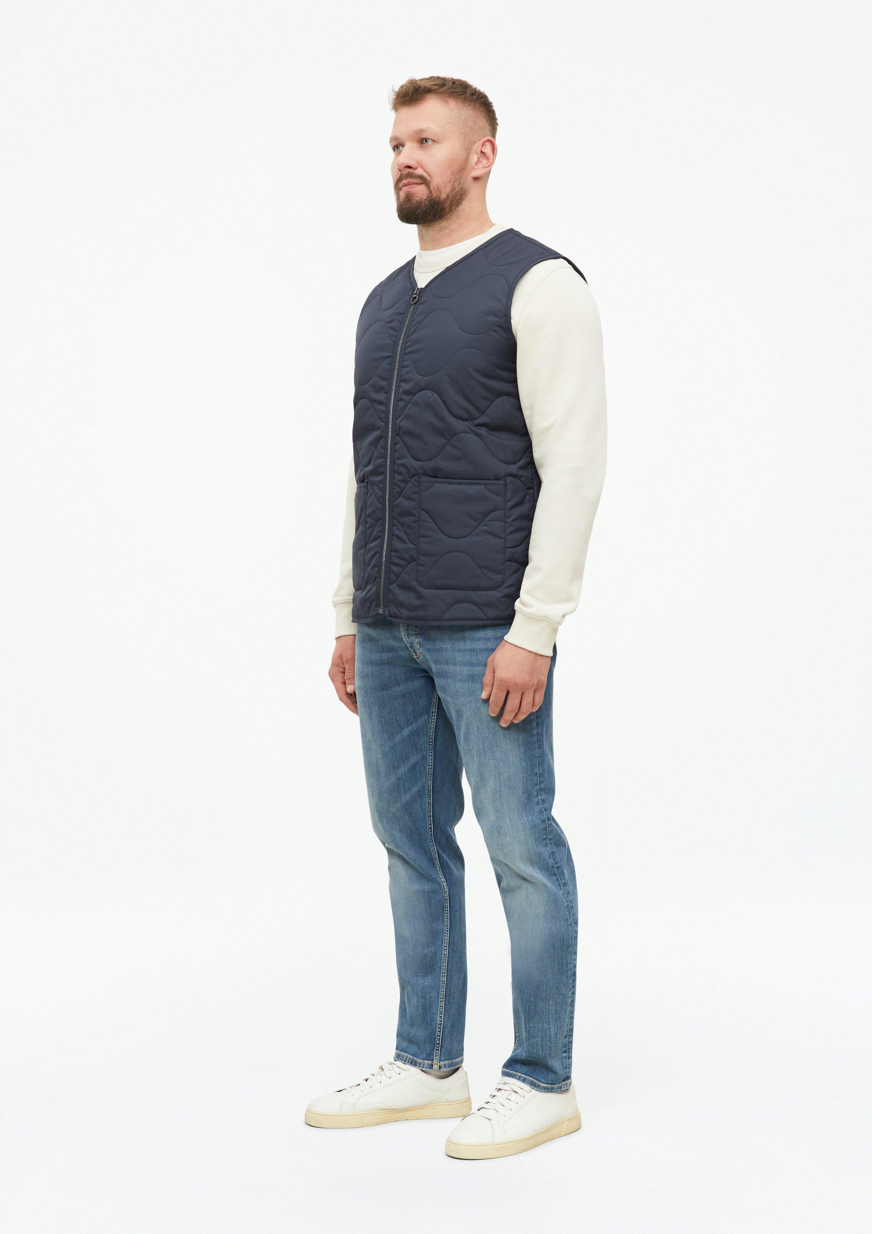 Hommes Gilet matelassé léger avec poches plaquées en bleu de s.Oliver Men Tall Sizes