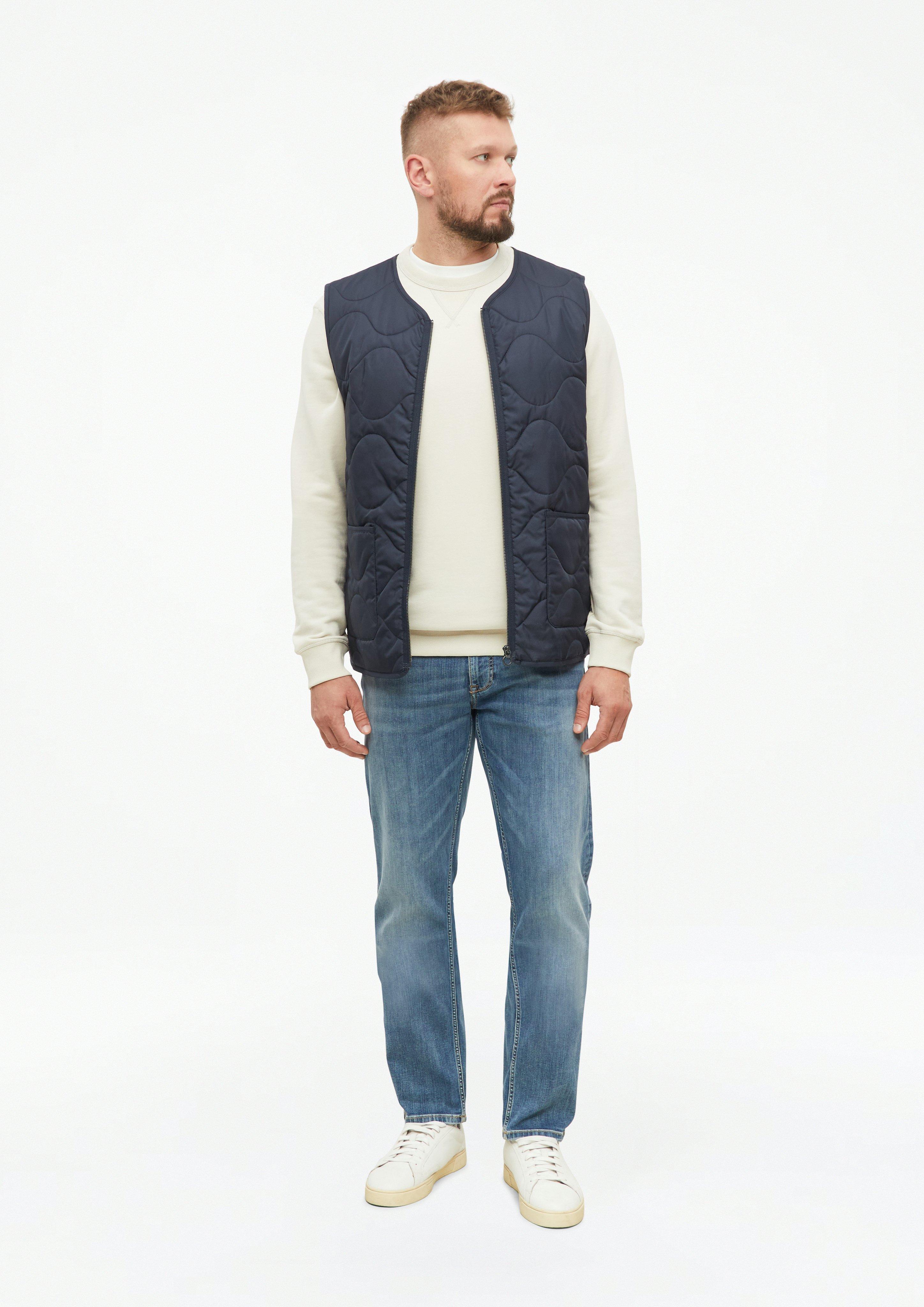 Hommes Gilet matelassé léger avec poches plaquées en bleu de s.Oliver Men Tall Sizes