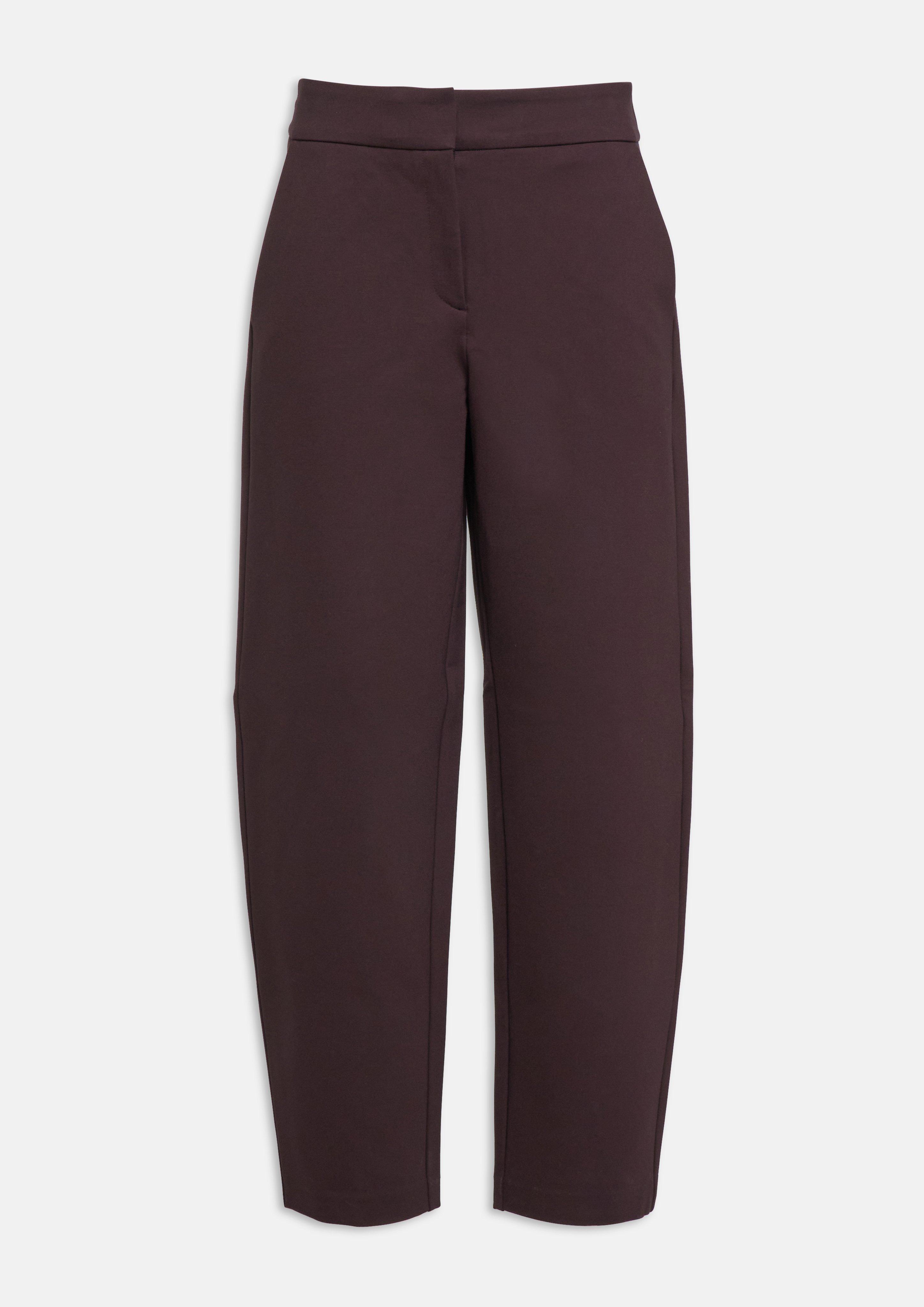 Damen Barrel Leg Hose mit Elastikbund in braun von s.Oliver BLACK LABEL