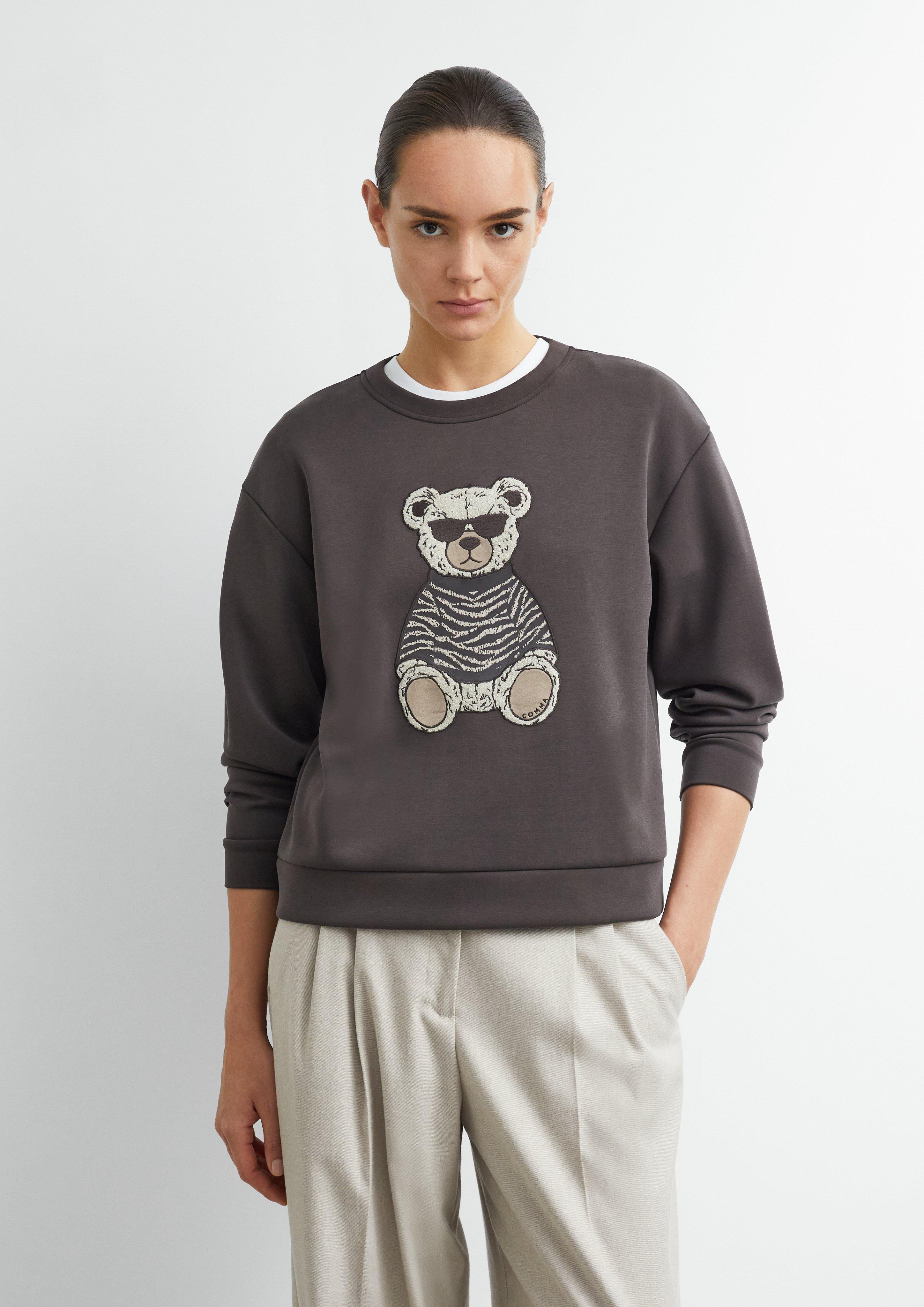 Sweatshirt in dunkelbraun von COMMA