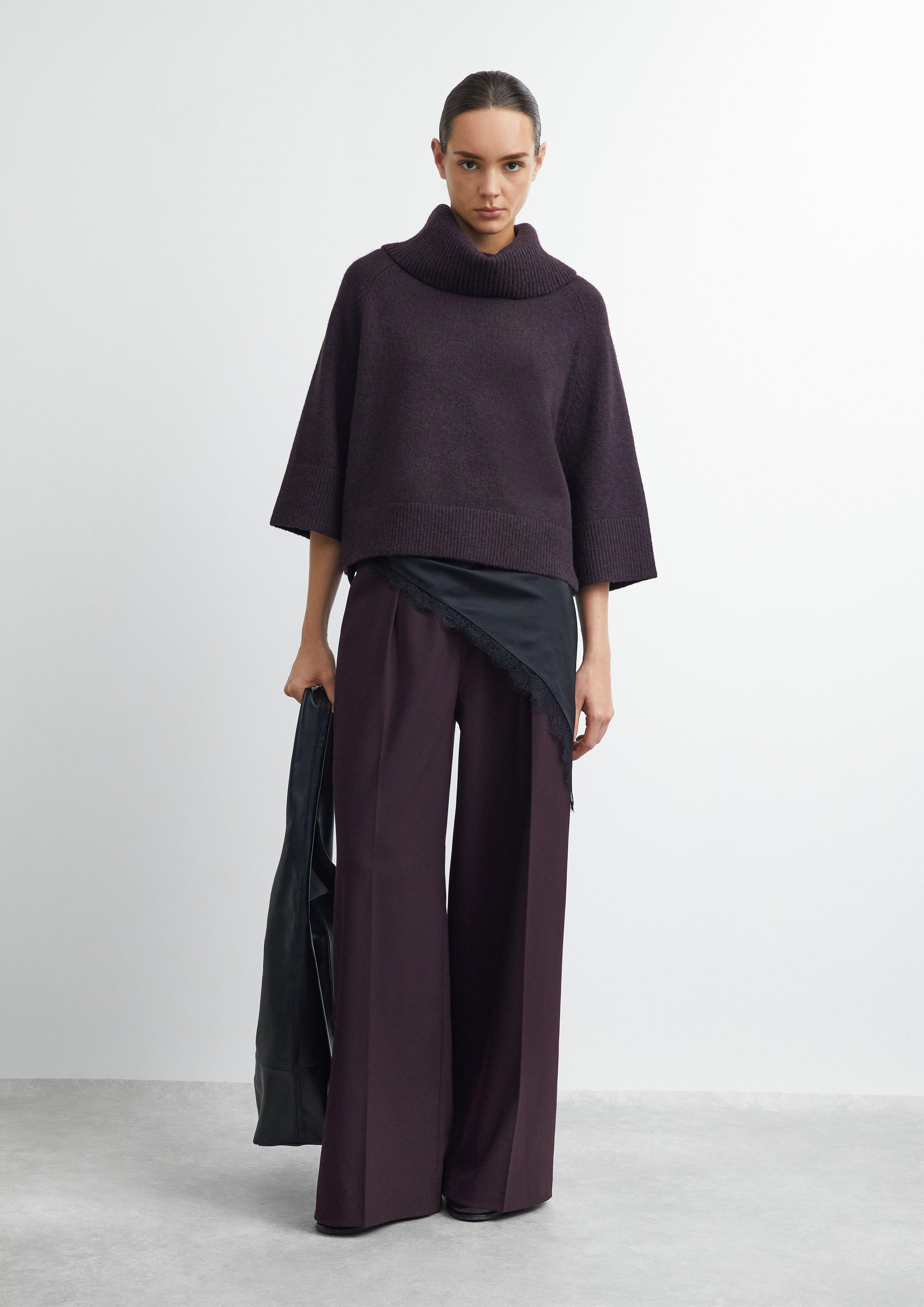 Damen Strickjacke in lila von COMMA