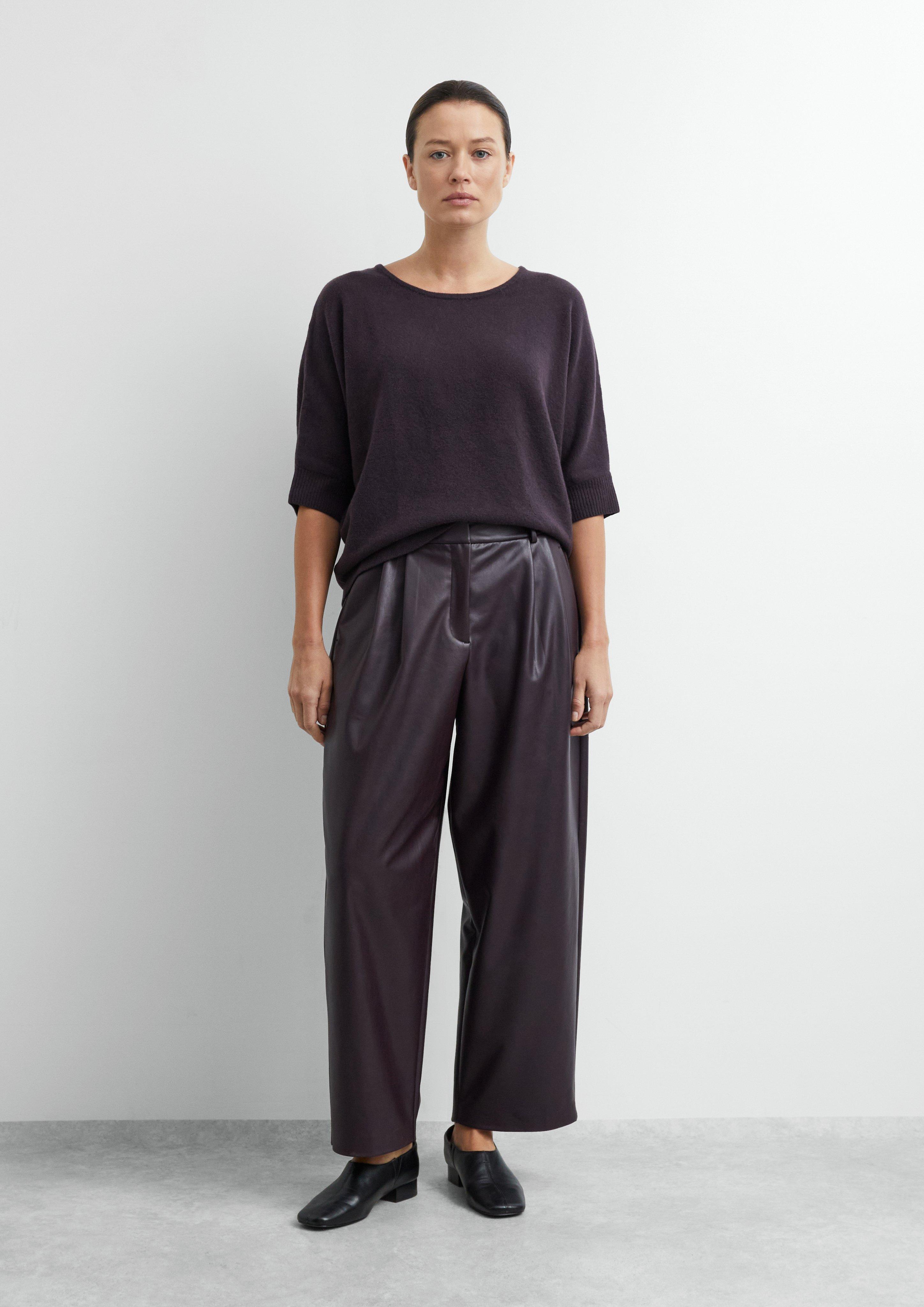 Damen Strickpullover in lila von COMMA