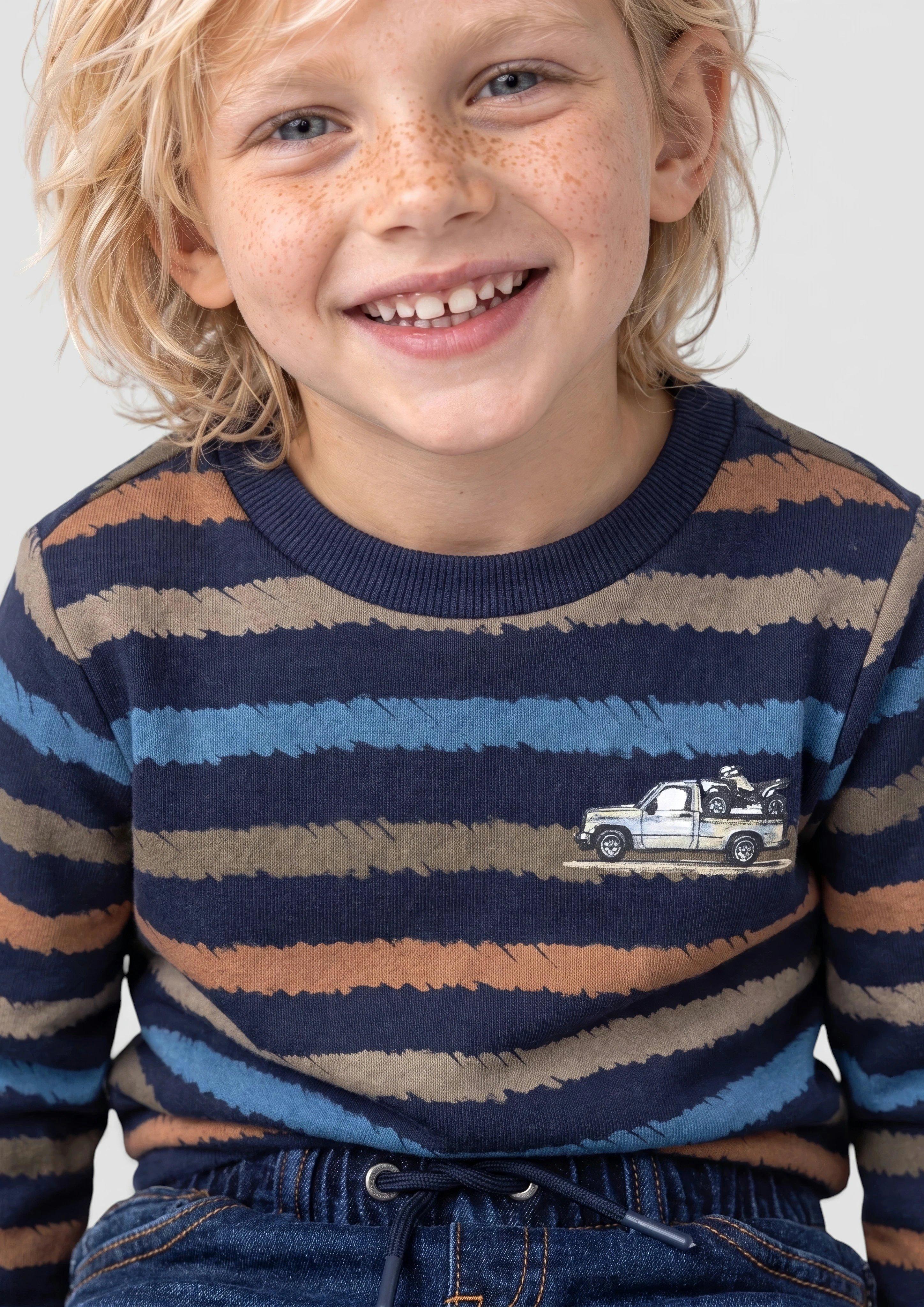 Kinder Sweatshirt mit Print in blau von s.Oliver