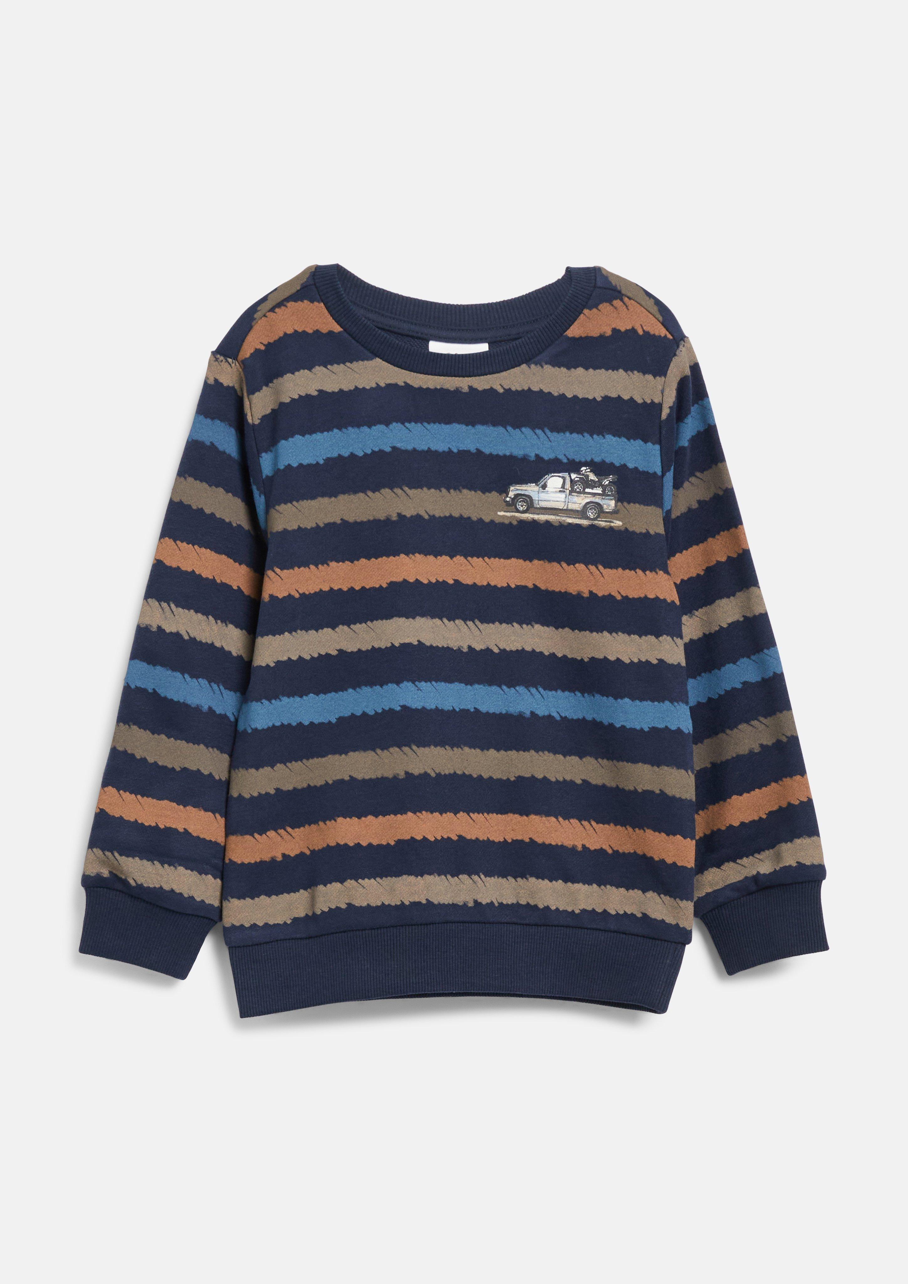 Sweatshirt met print in navy van s.Oliver