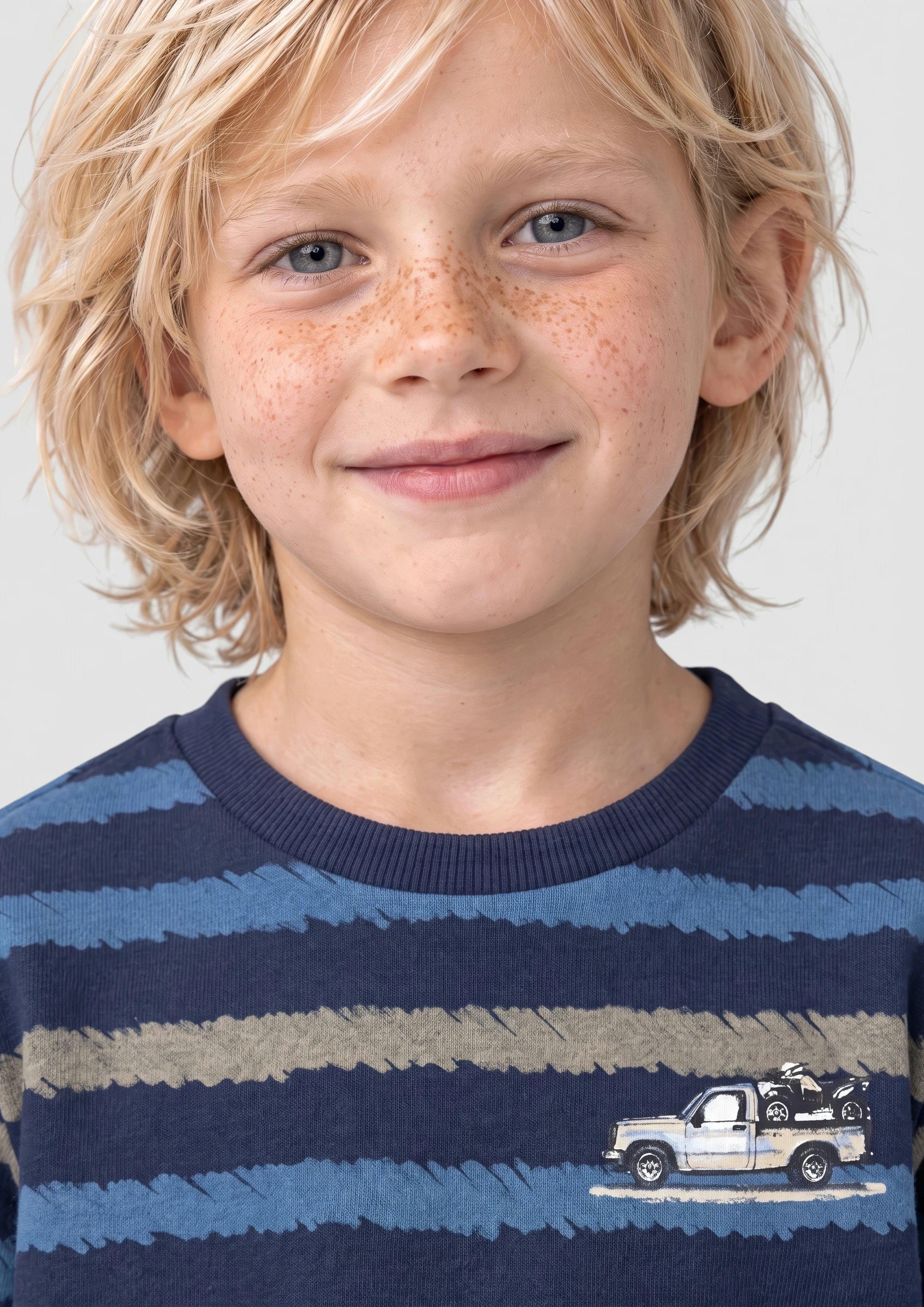Kids Printed Sweatshirt in blue by s.Oliver