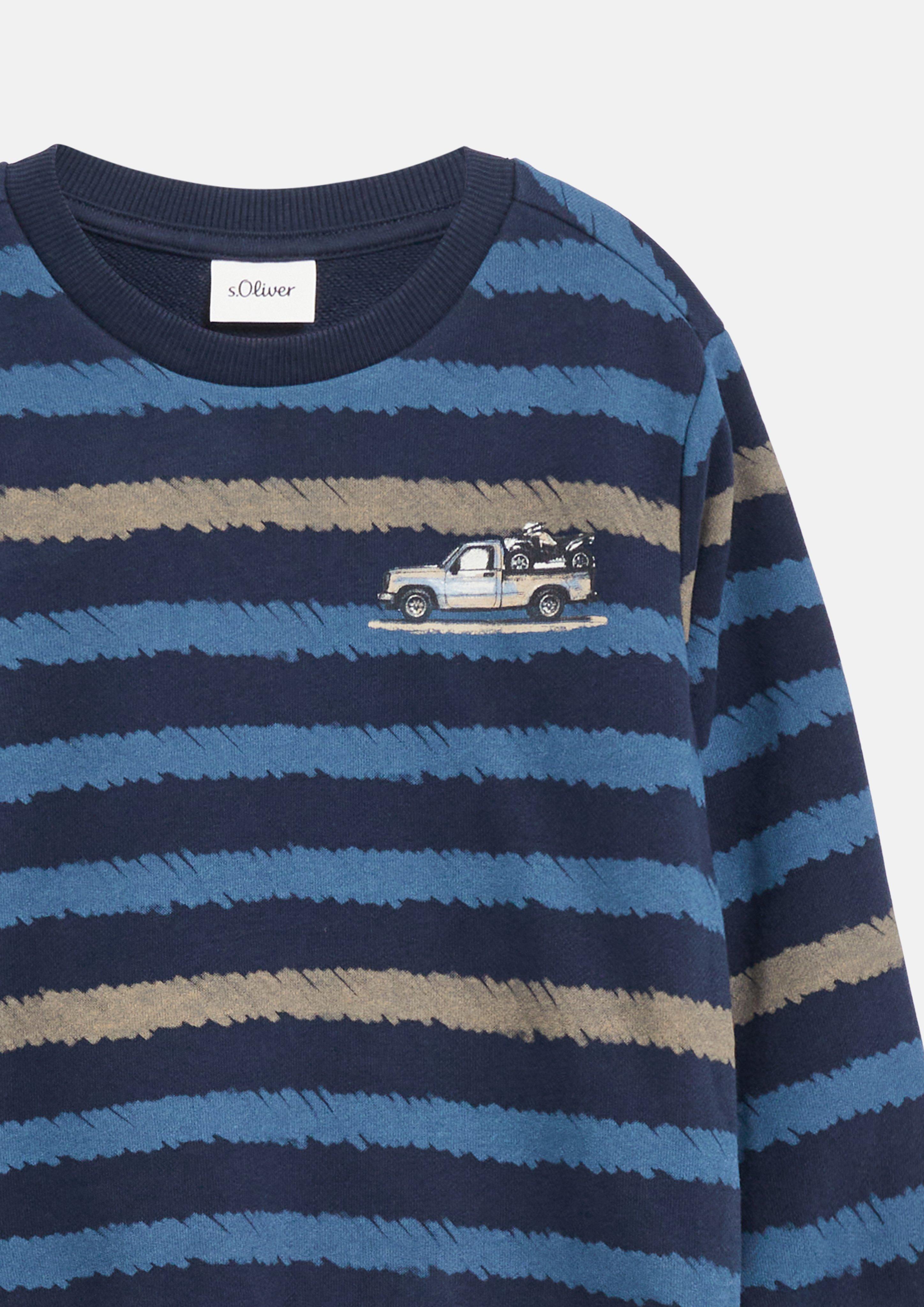 Kinder Sweatshirt mit Print in blau von s.Oliver