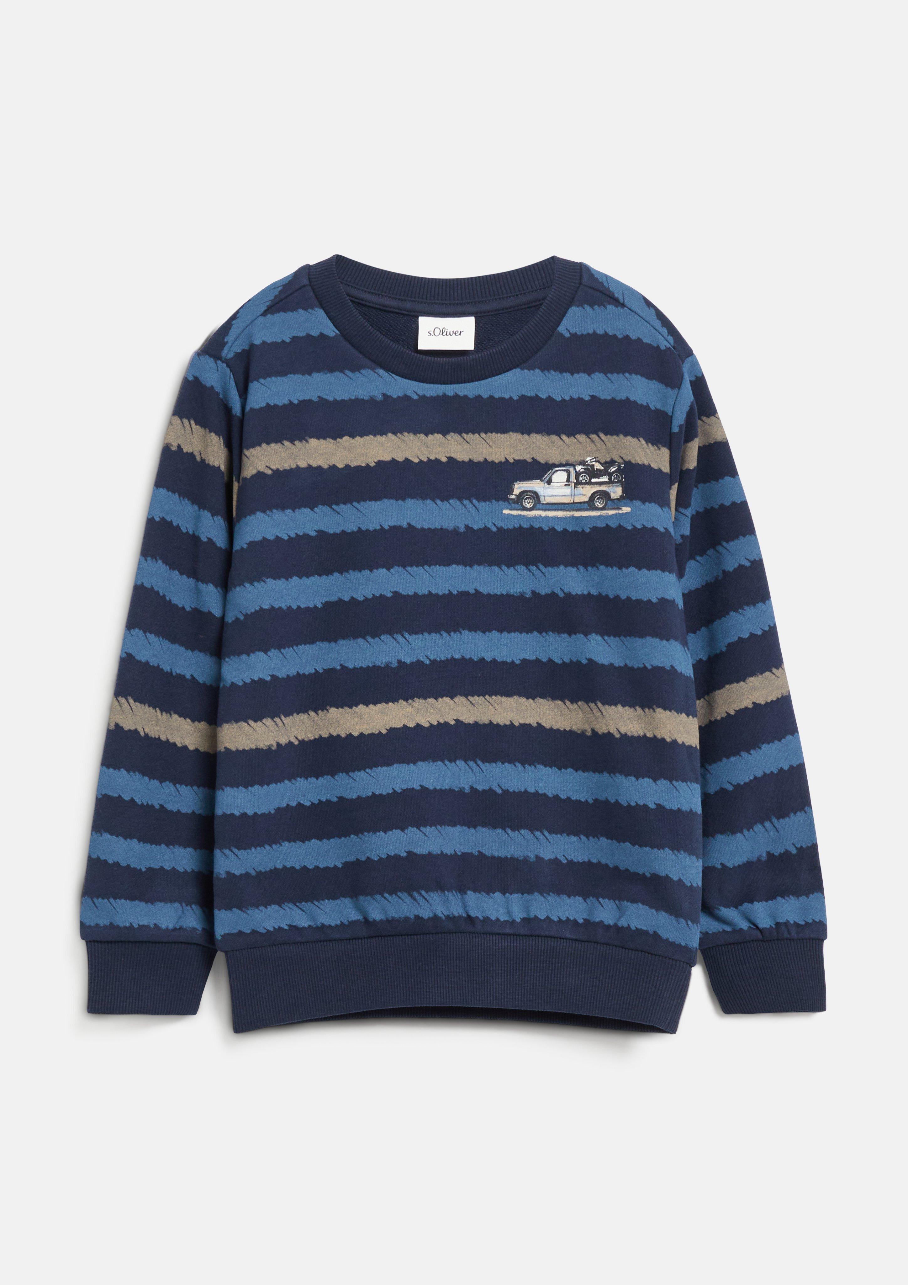 Sweatshirt mit Print in Farbe navy von s.Oliver