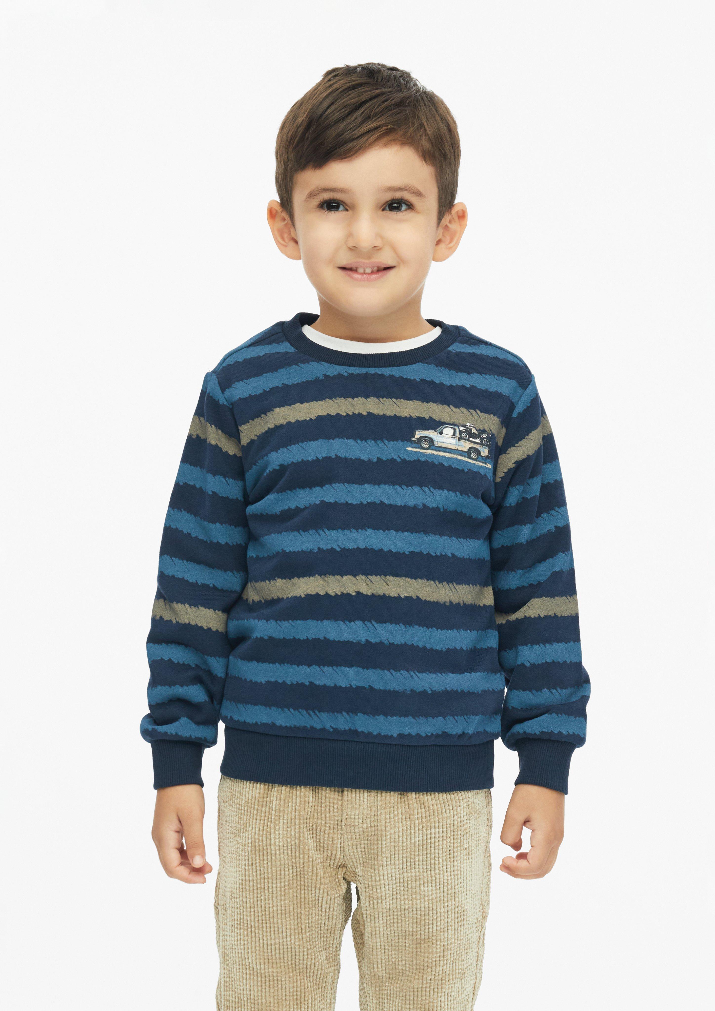 Sweatshirt mit Print in Farbe navy von s.Oliver