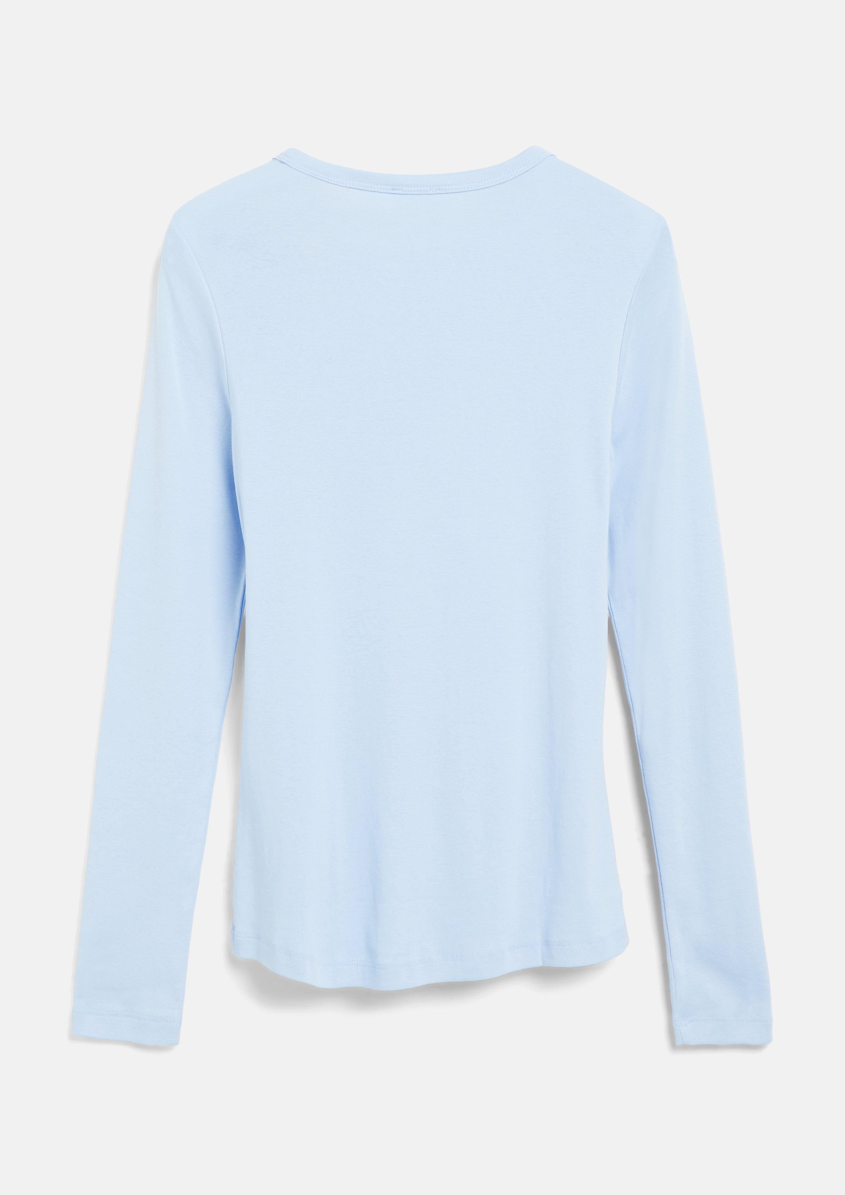 Damen Longsleeve im Slim Fit in blau von s.Oliver