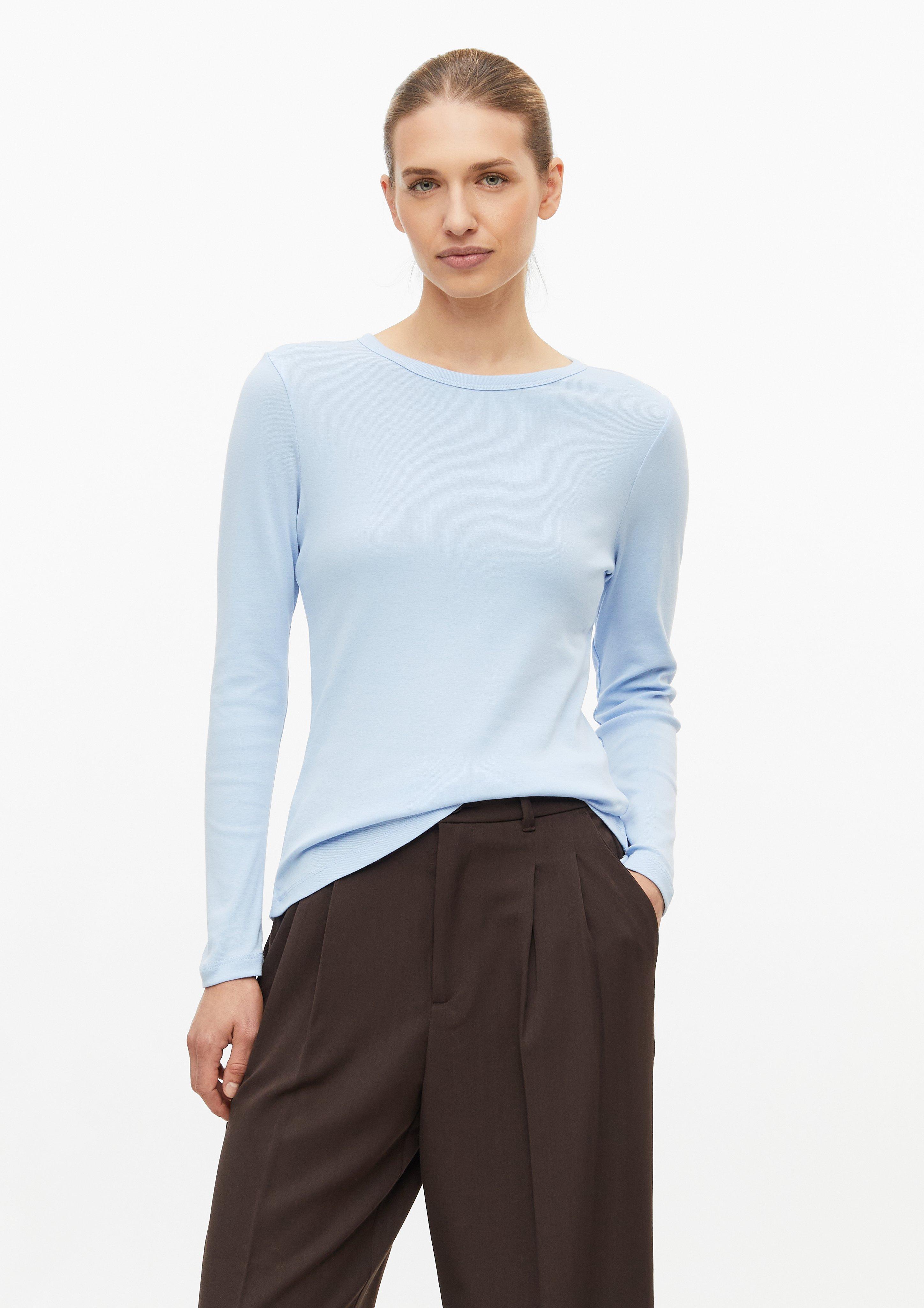 Slim-fit long-sleeve shirt in light blue by s.Oliver