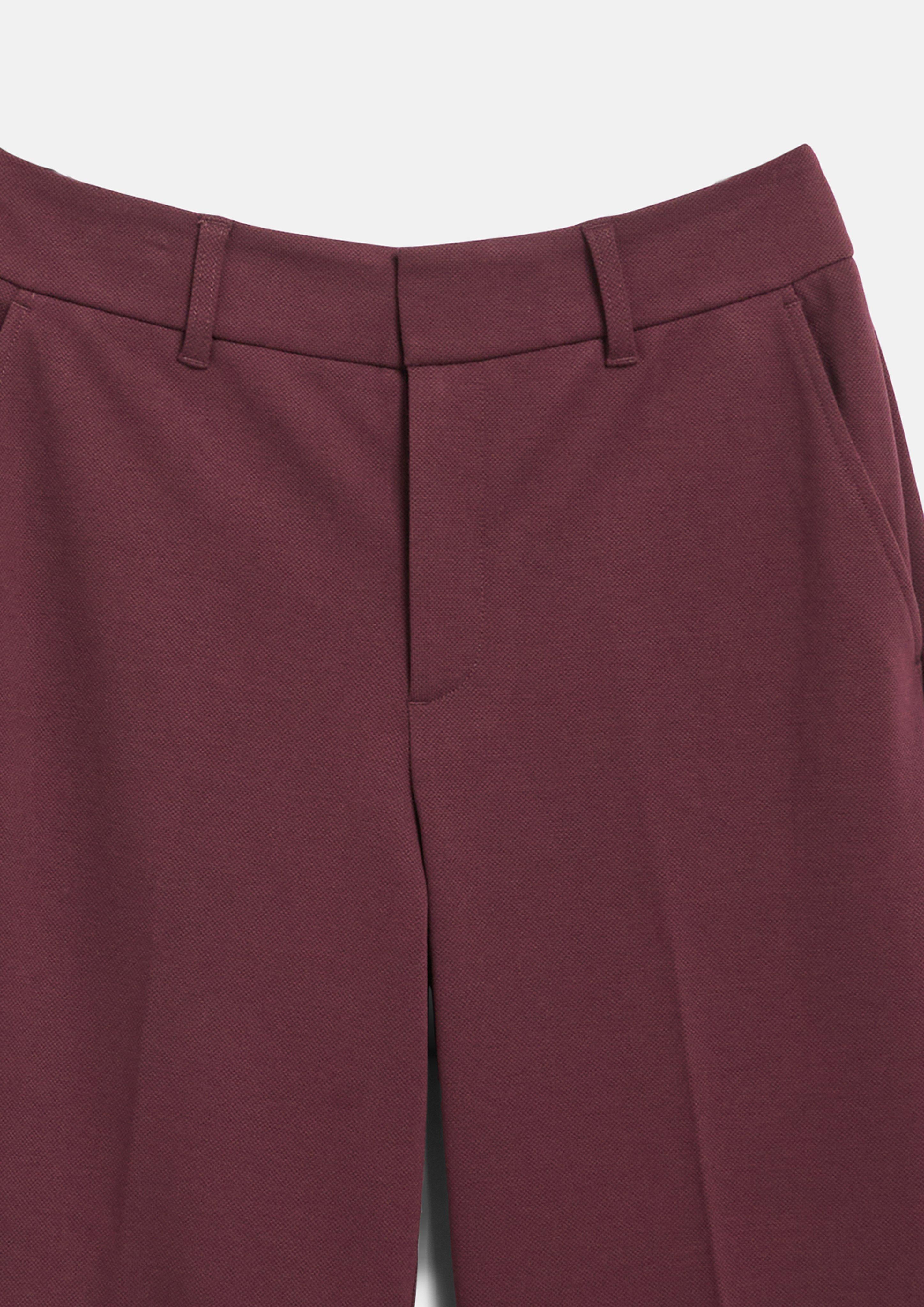 Damen Strukturierte Wide Leg- Hose mit High Rise in rot von s.Oliver