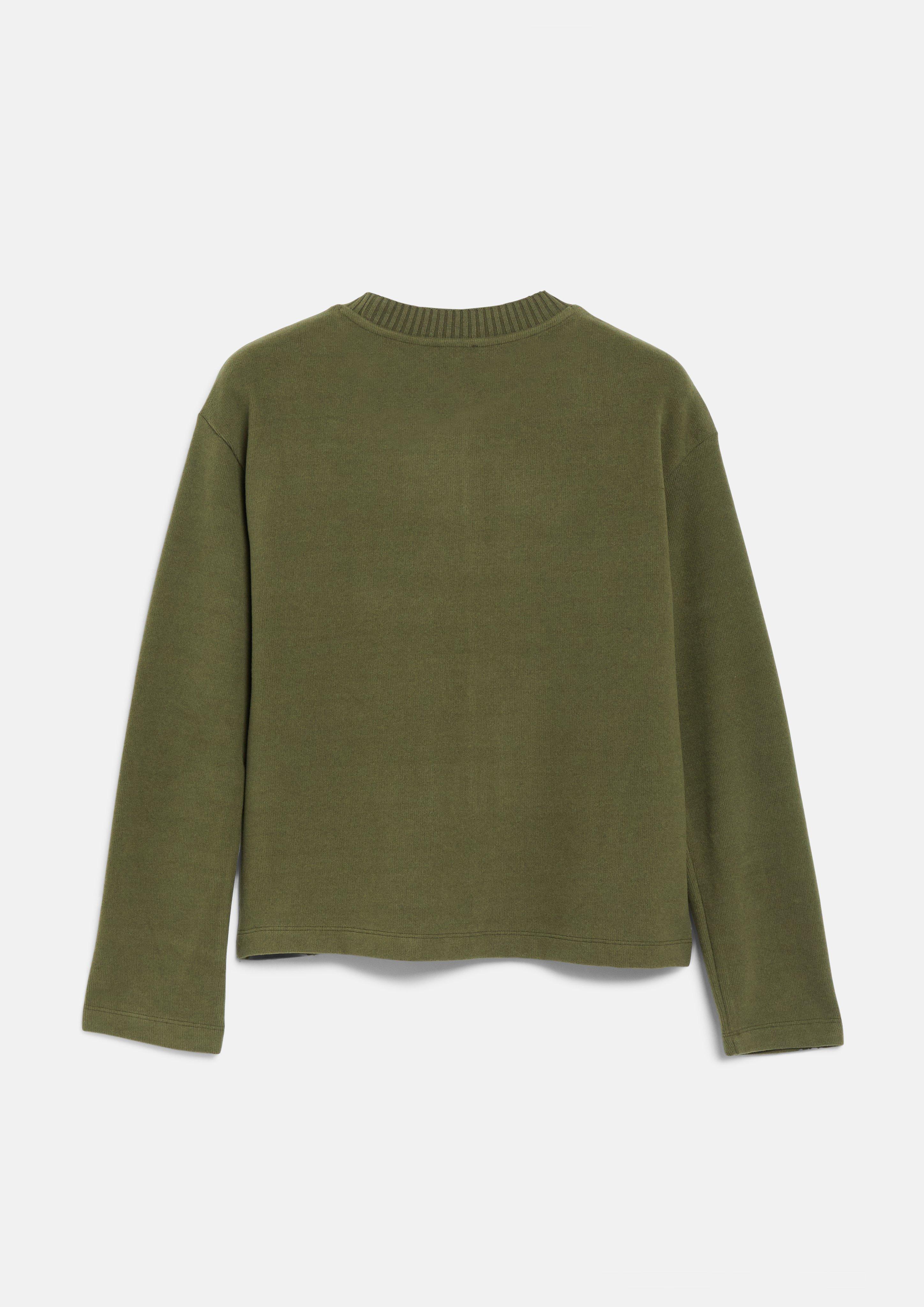Women Brushed Sweatshirt with a Relaxed Fit in olive by s.Oliver