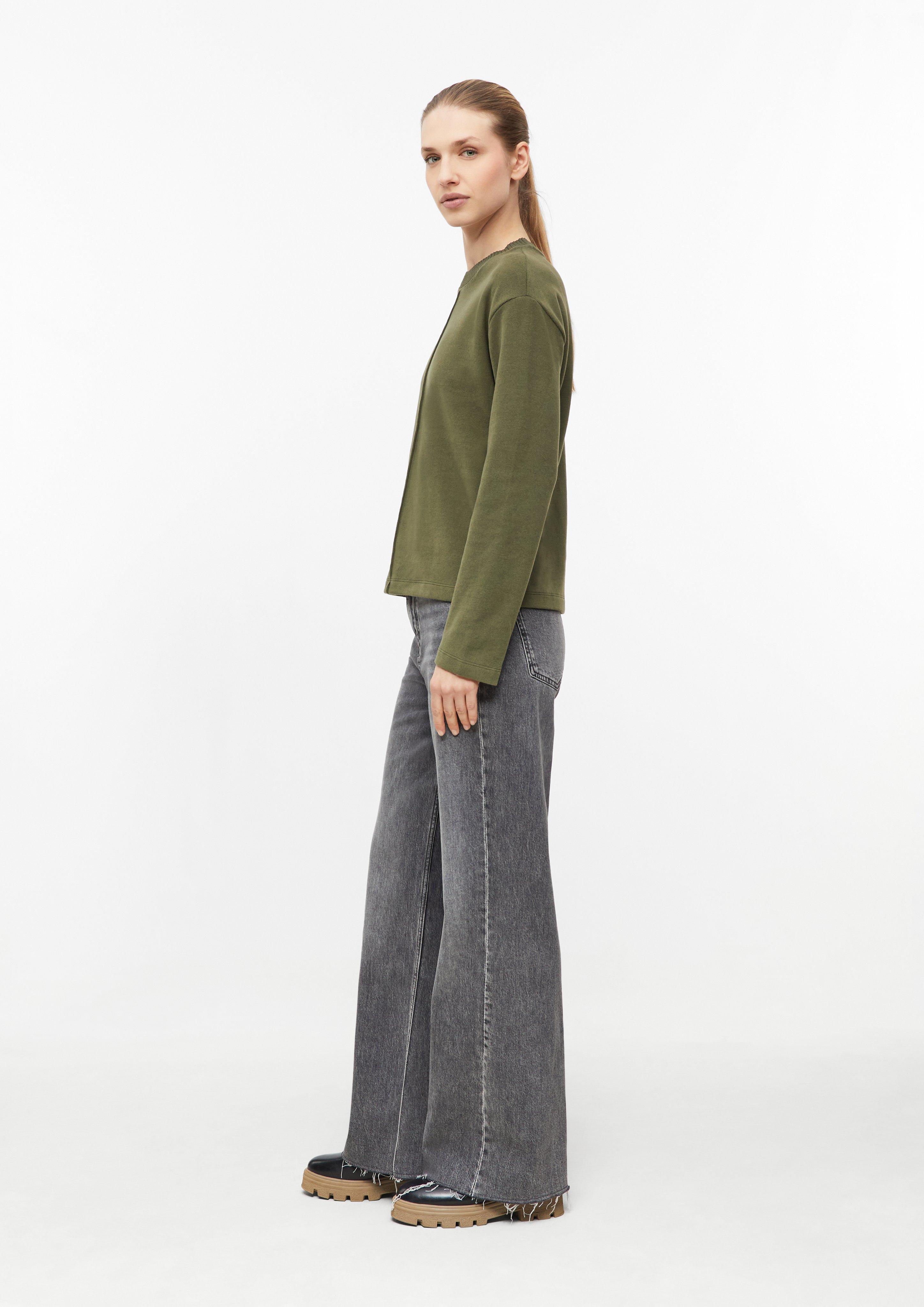 Women Brushed Sweatshirt in a Relaxed Fit in olive by s.Oliver