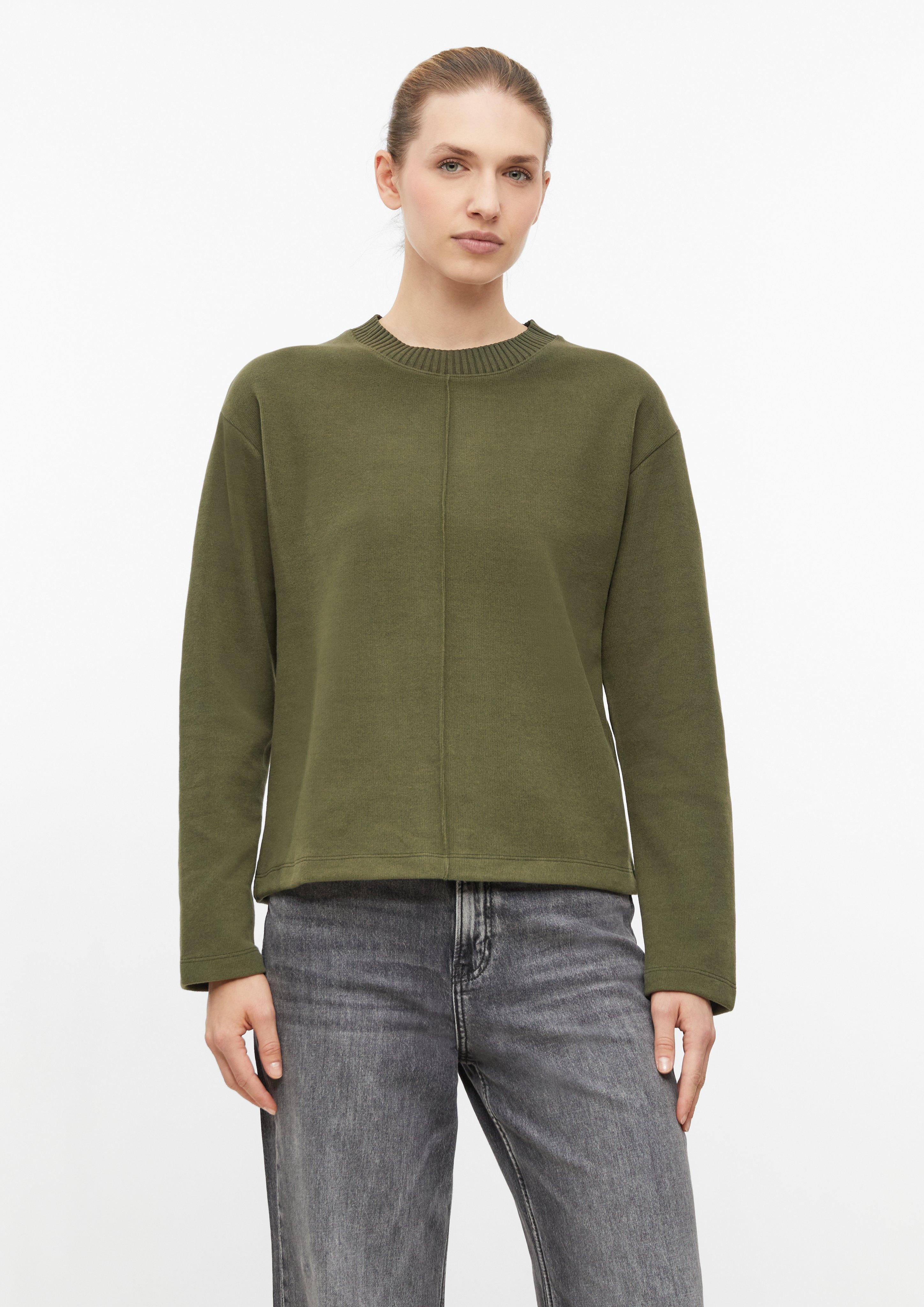Gevleeceerd sweatshirt met relaxte pasvorm in olijfgroen van s.Oliver