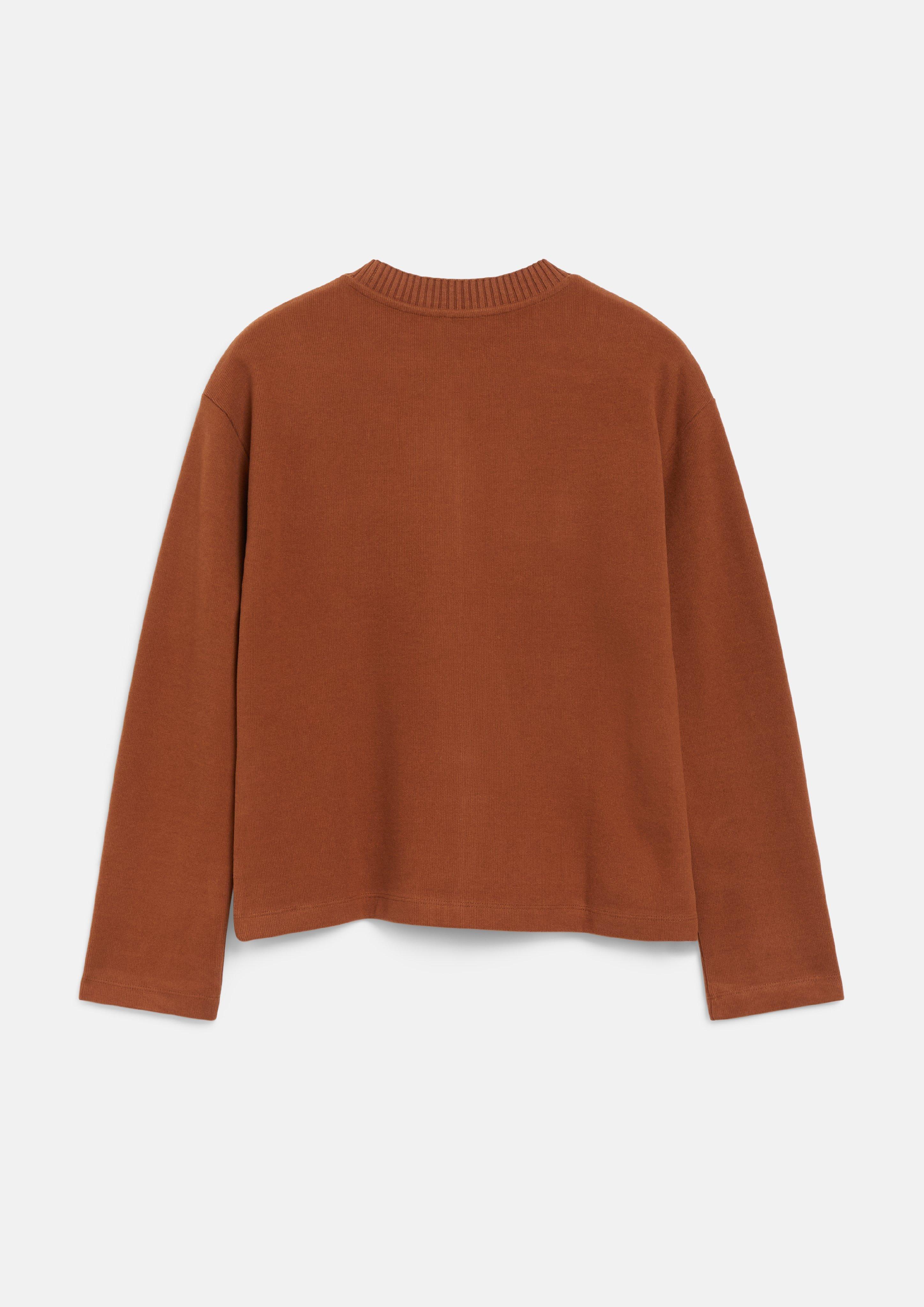 Women Brushed Sweatshirt with a Relaxed Fit in orange by s.Oliver