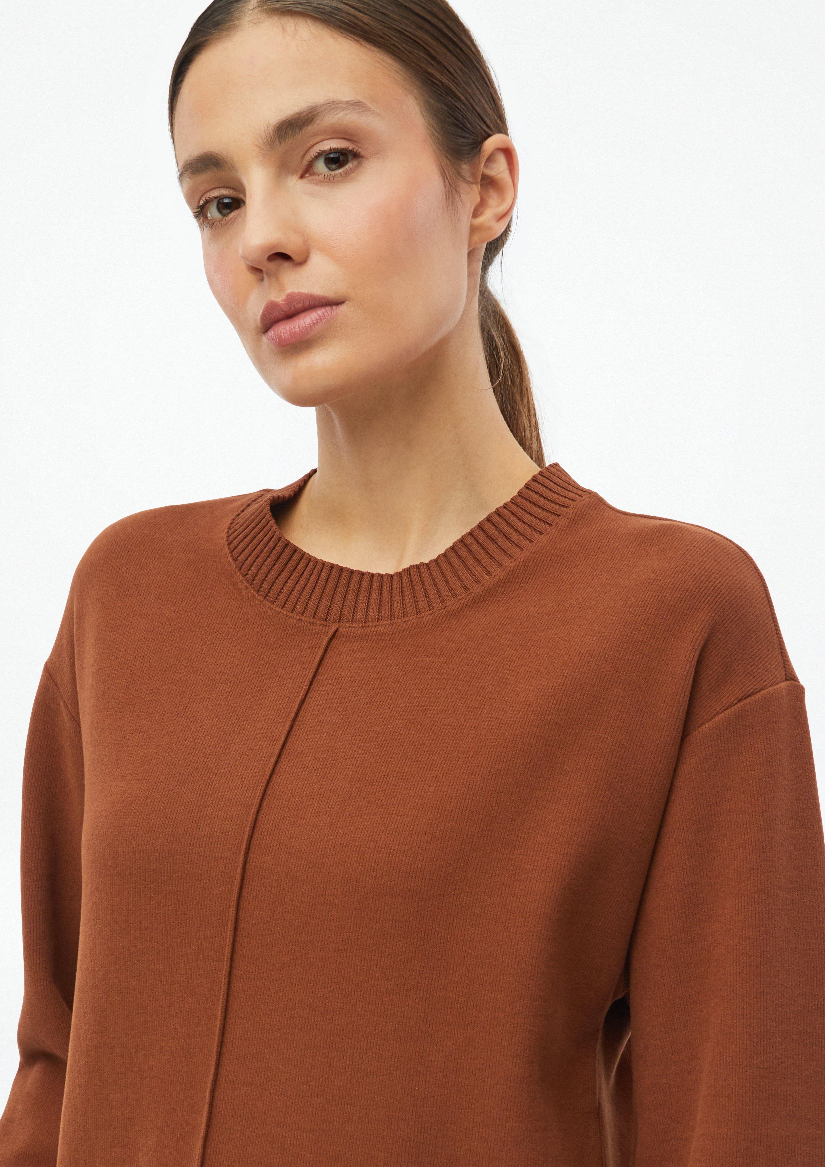 Women Brushed Sweatshirt in a Relaxed Fit in orange by s.Oliver
