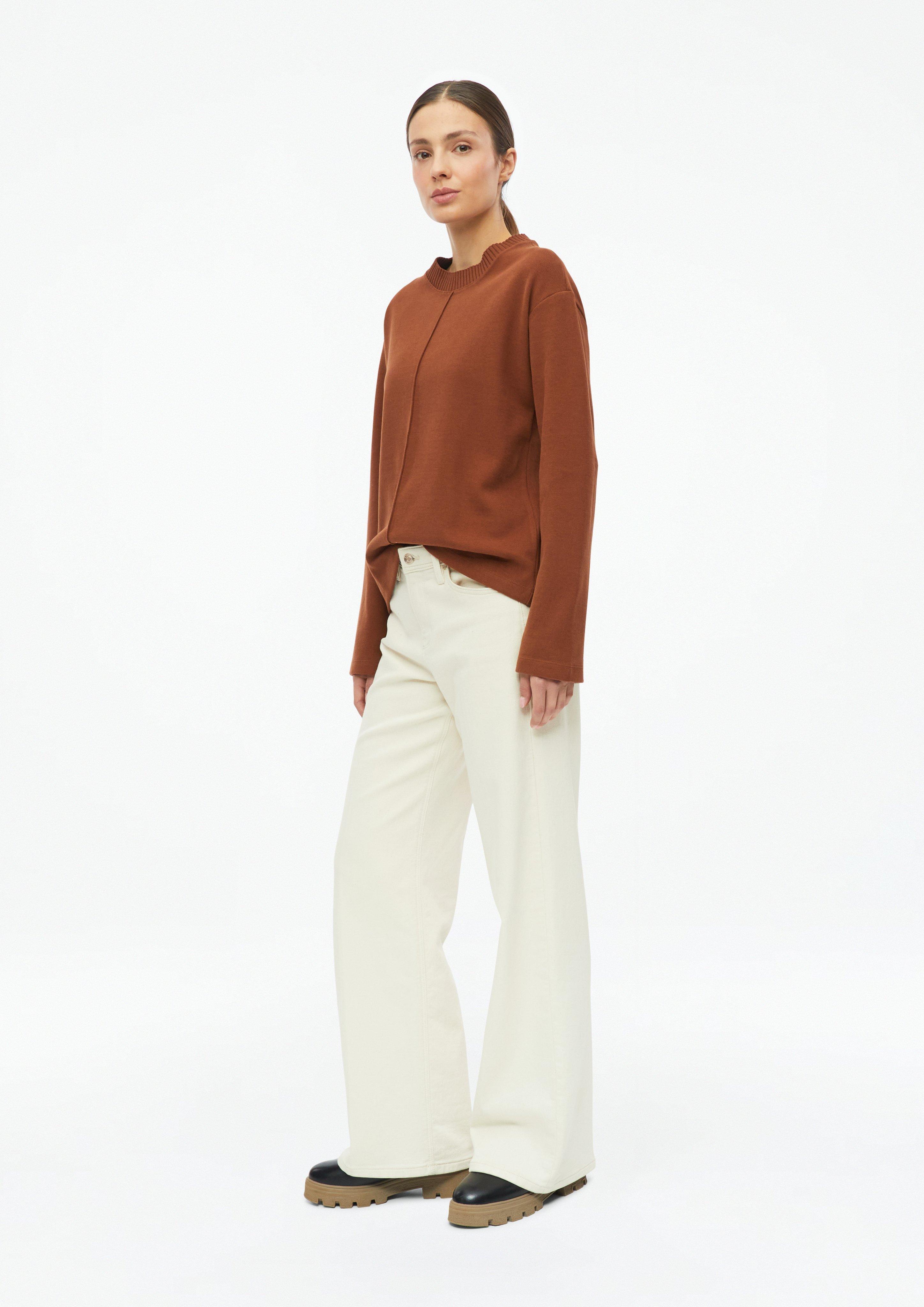 Women Brushed Sweatshirt in a Relaxed Fit in orange by s.Oliver
