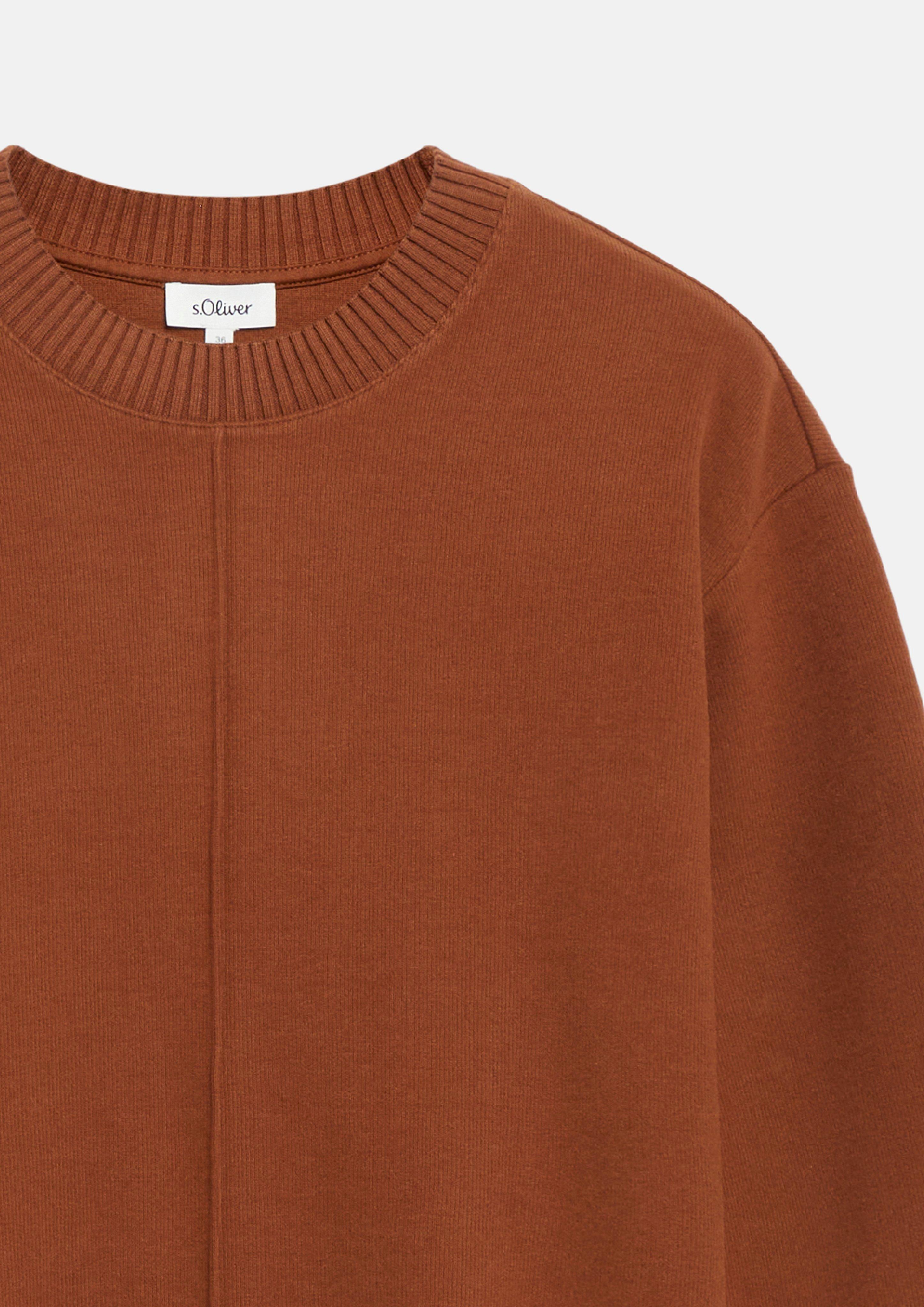 Women Brushed Sweatshirt in a Relaxed Fit in orange by s.Oliver