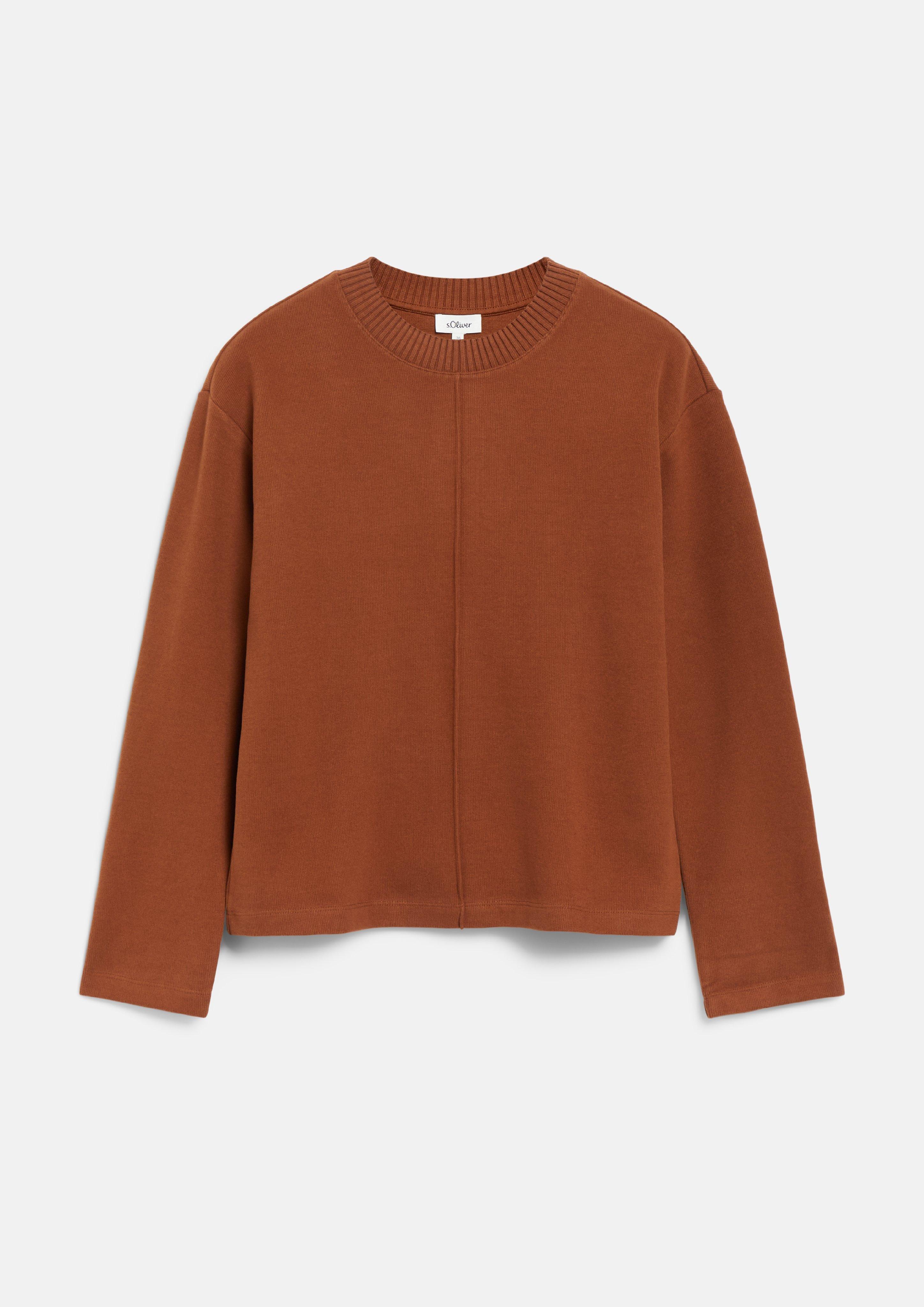 Brushed Sweatshirt in a Relaxed Fit in terracotta by s.Oliver
