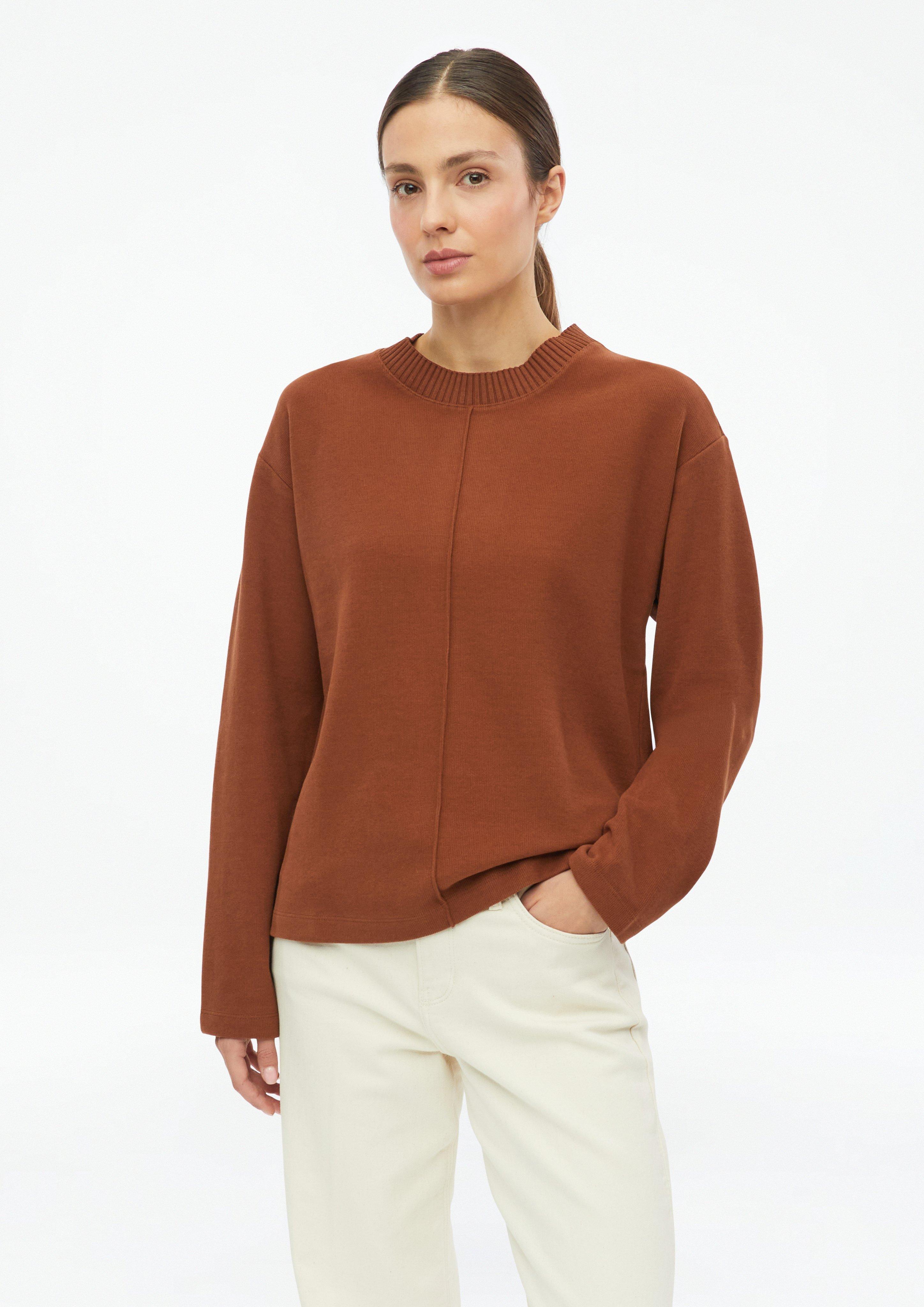 Gevleeceerd sweatshirt met relaxte pasvorm in terracotta van s.Oliver