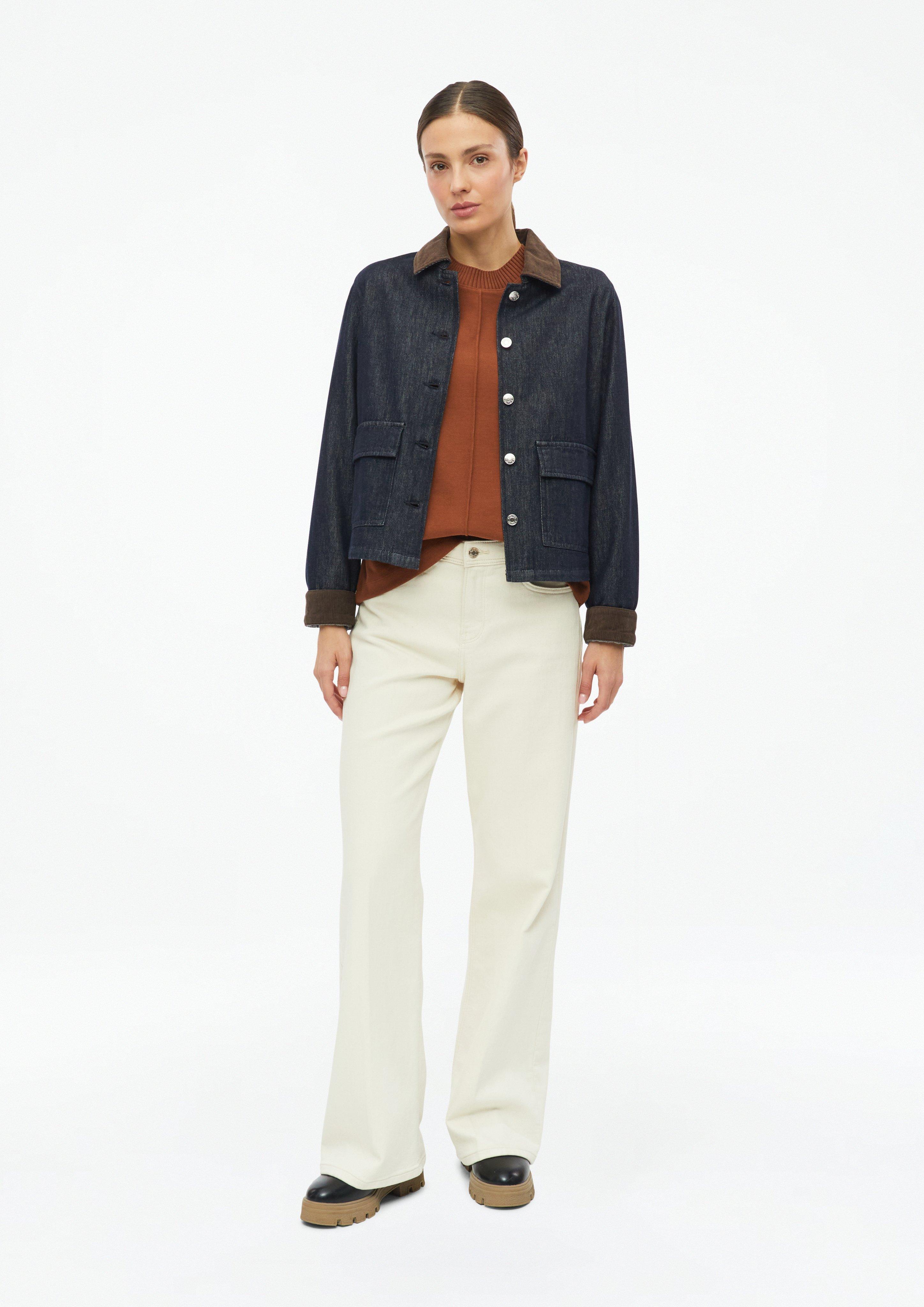 Women Brushed Sweatshirt in a Relaxed Fit in orange by s.Oliver