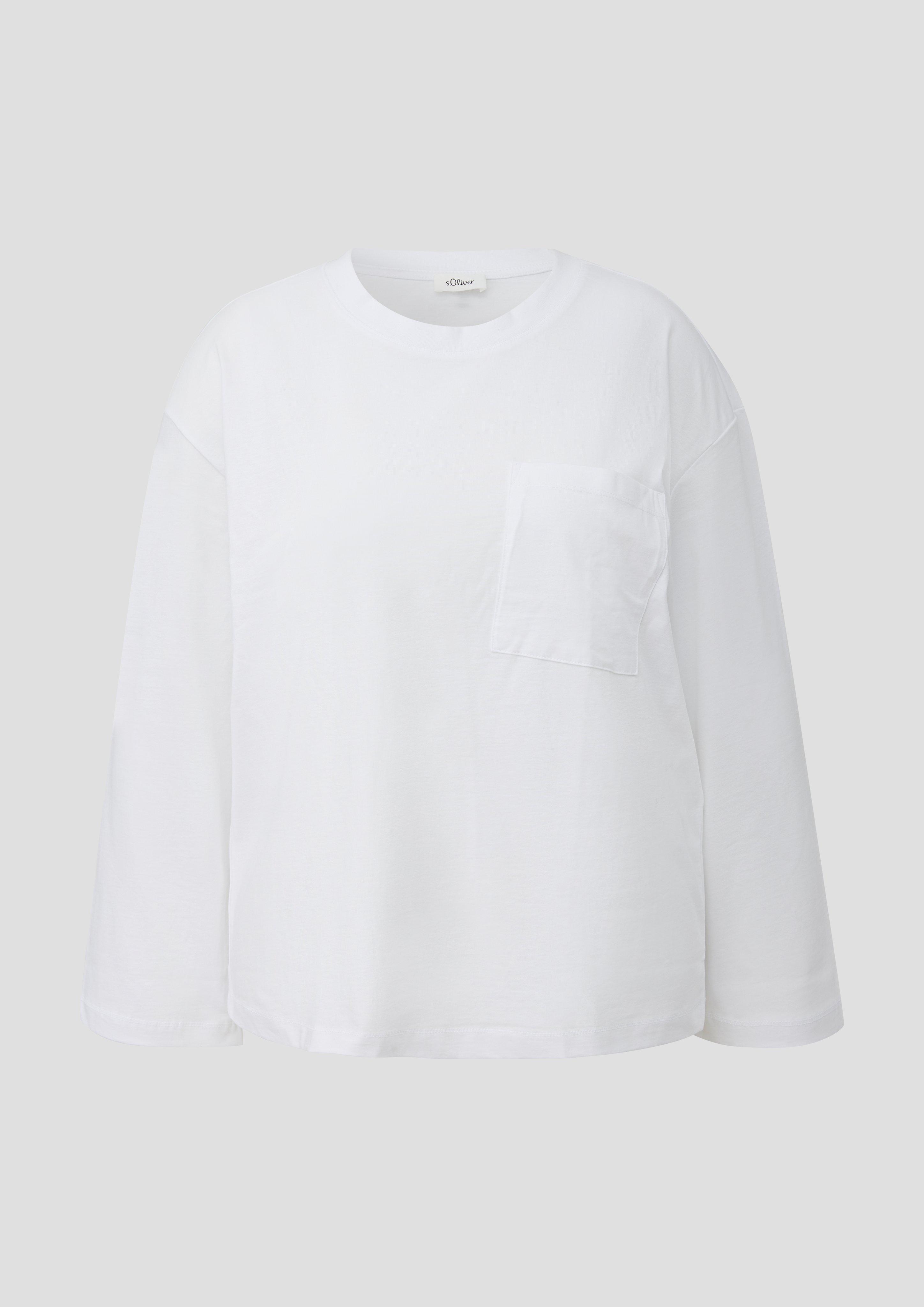 T-Shirt mit weitem Arm in Farbe weiß von s.Oliver CURVE