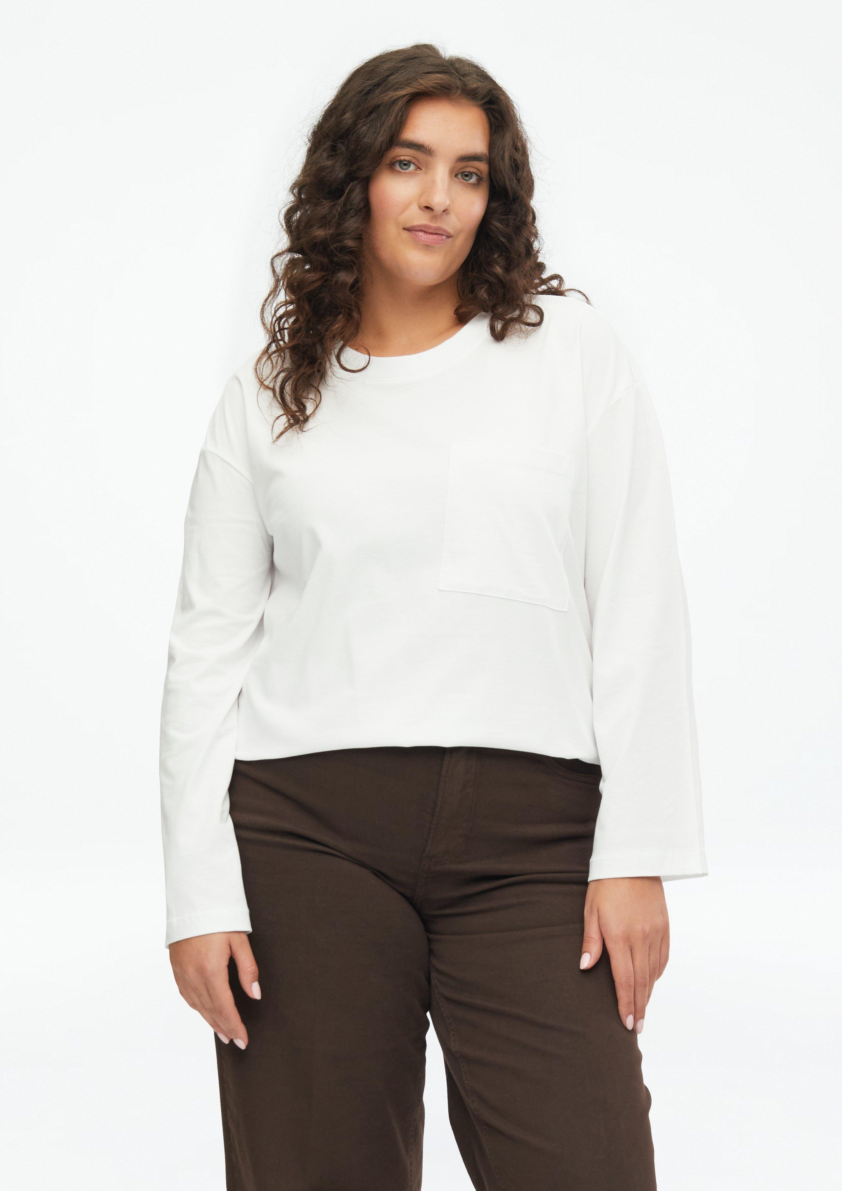 T-shirt à manches larges en blanc de s.Oliver CURVE