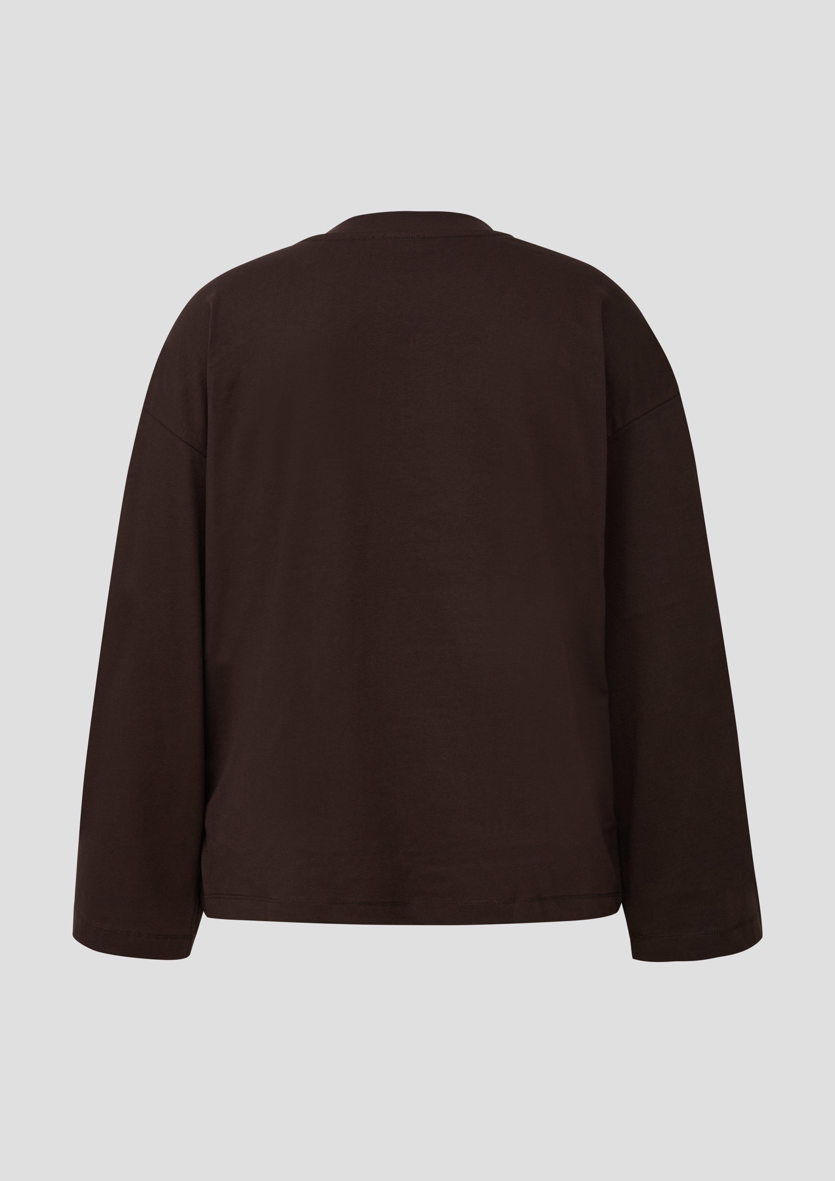 Damen T-Shirt mit weitem Arm in braun von s.Oliver CURVE