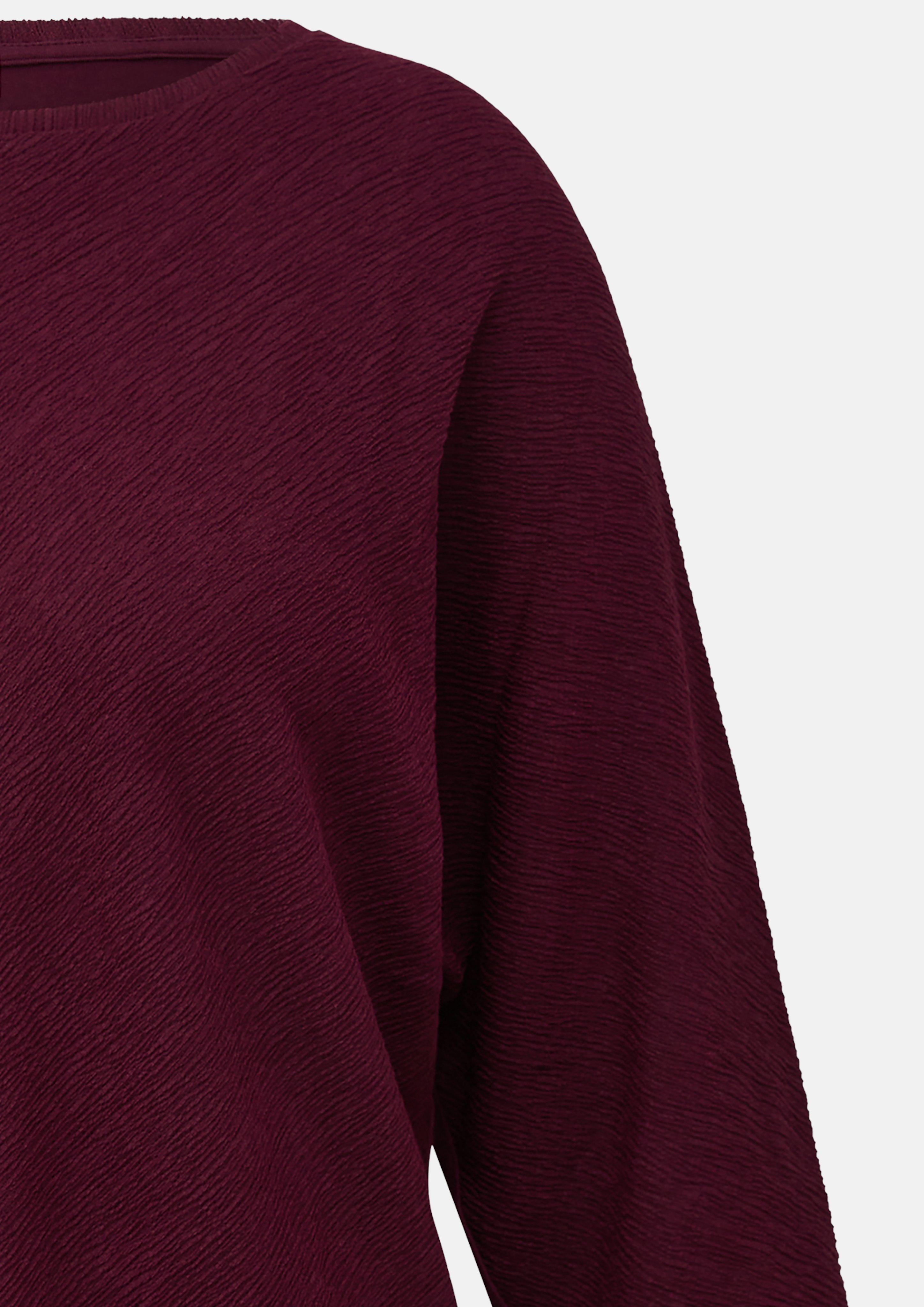Femmes T-shirt en mélange de tissus à manches chauve-souris en rouge de s.Oliver CURVE