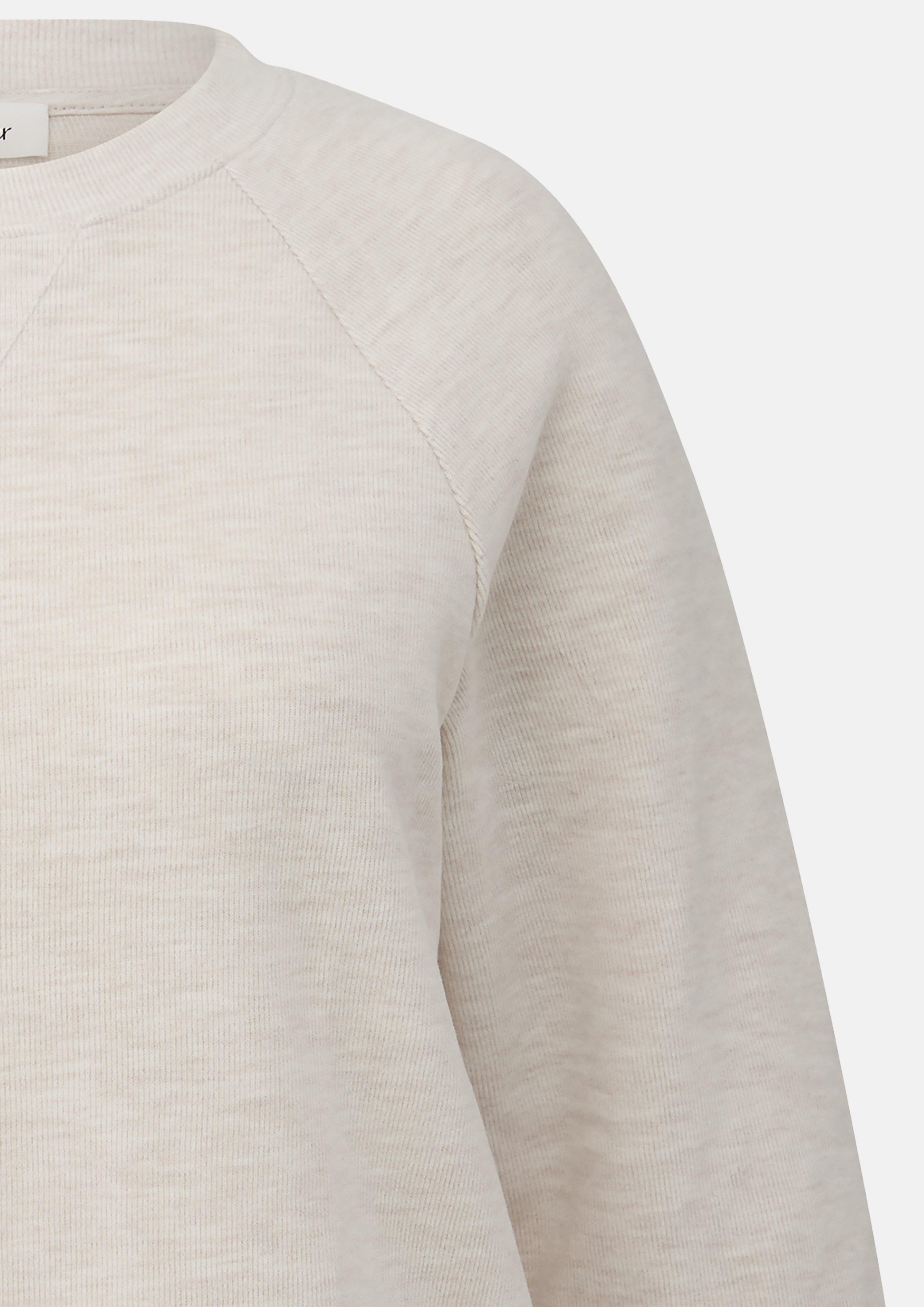 Dames Sweatshirt met geruwde afwerking en 3/4-mouwen in beige van s.Oliver CURVE