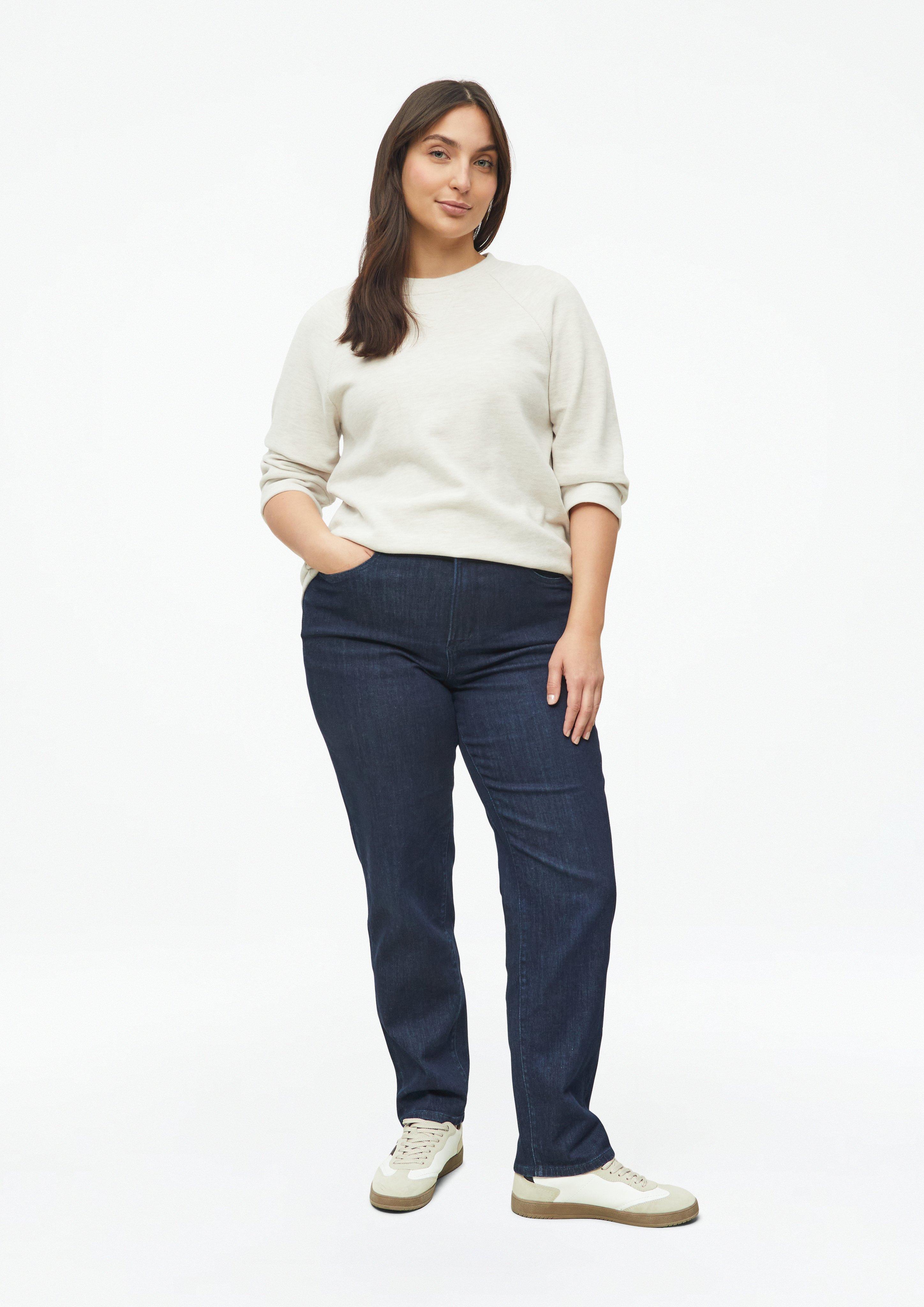 Dames Sweatshirt met geruwde afwerking en 3/4-mouwen in beige van s.Oliver CURVE