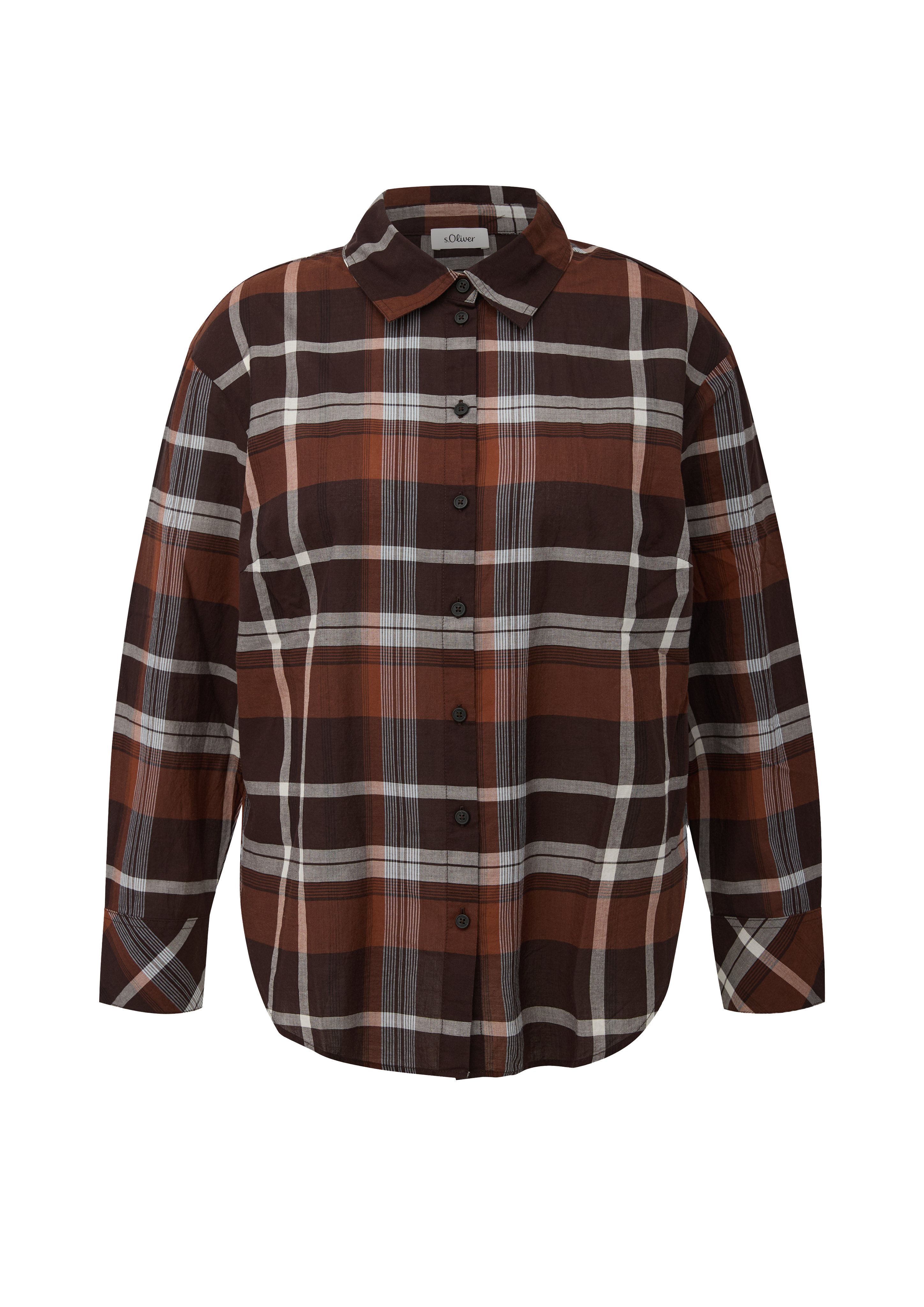 Geruite katoenen blouse