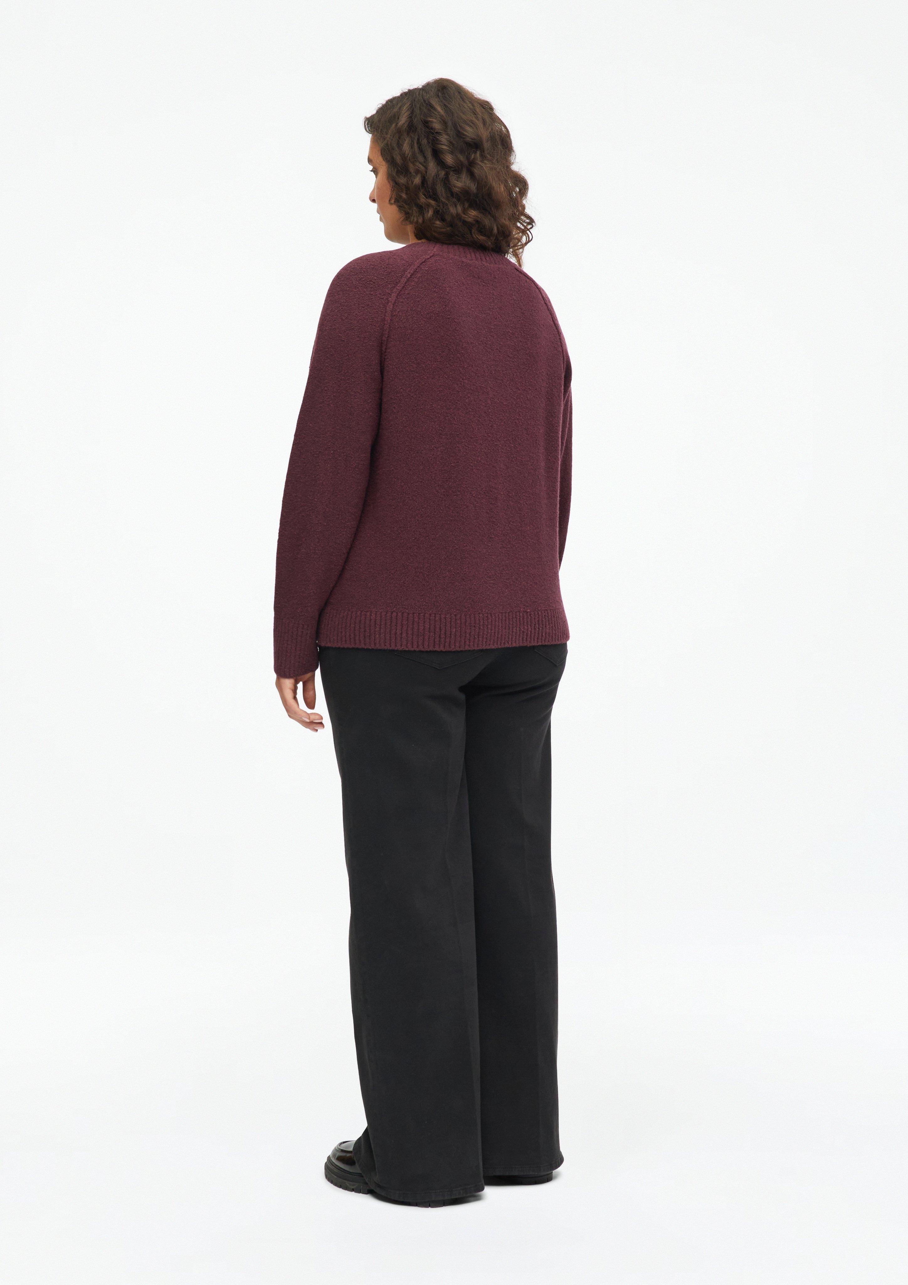 Damen Bouclé-Strickpullover in rot von s.Oliver CURVE
