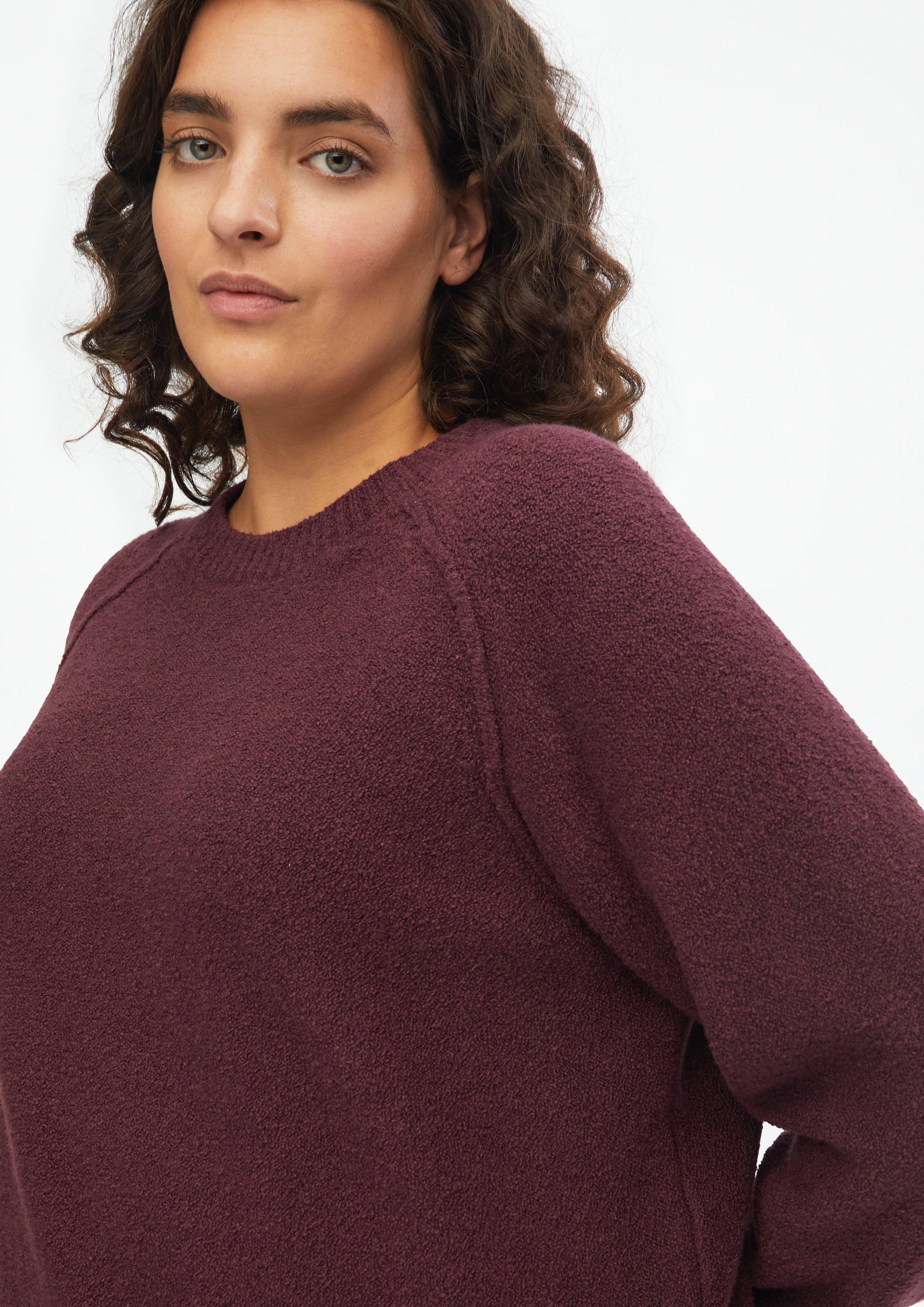 Damen Bouclé-Strickpullover in rot von s.Oliver CURVE