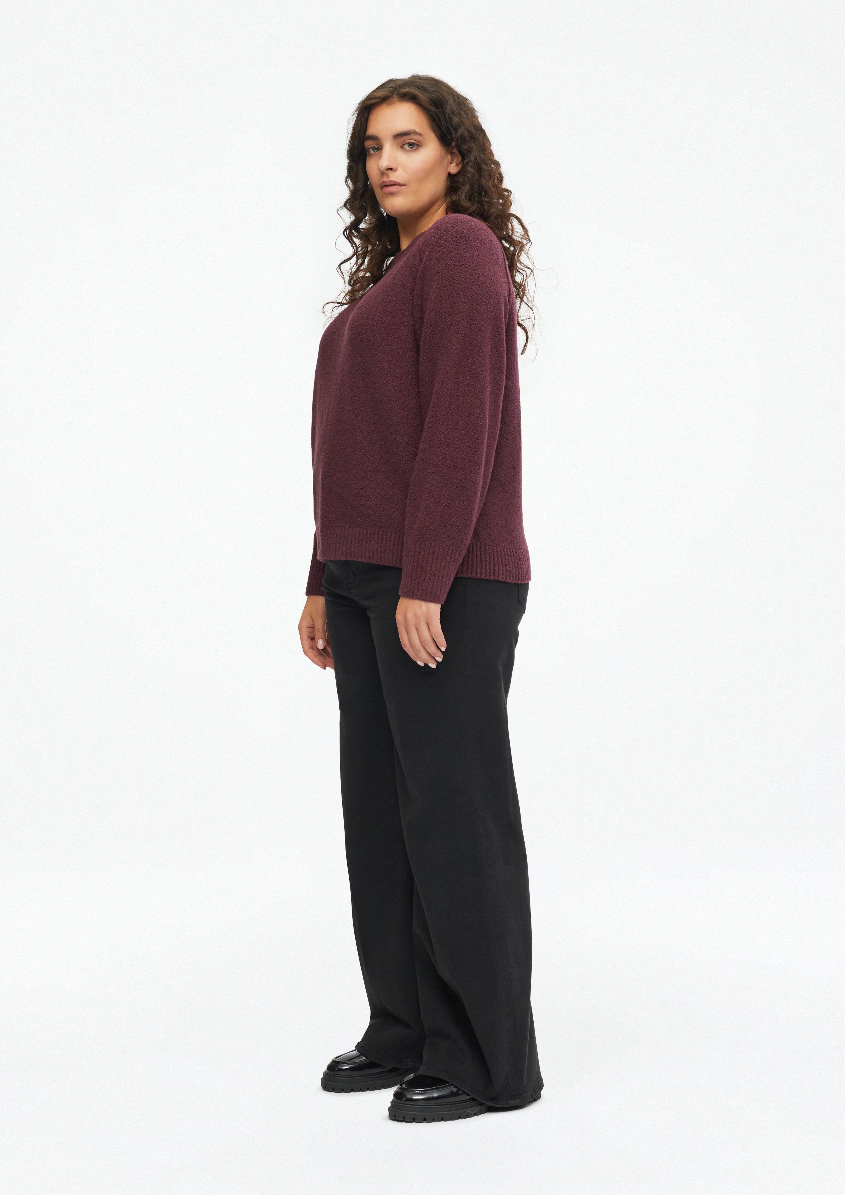 Damen Bouclé-Strickpullover in rot von s.Oliver CURVE