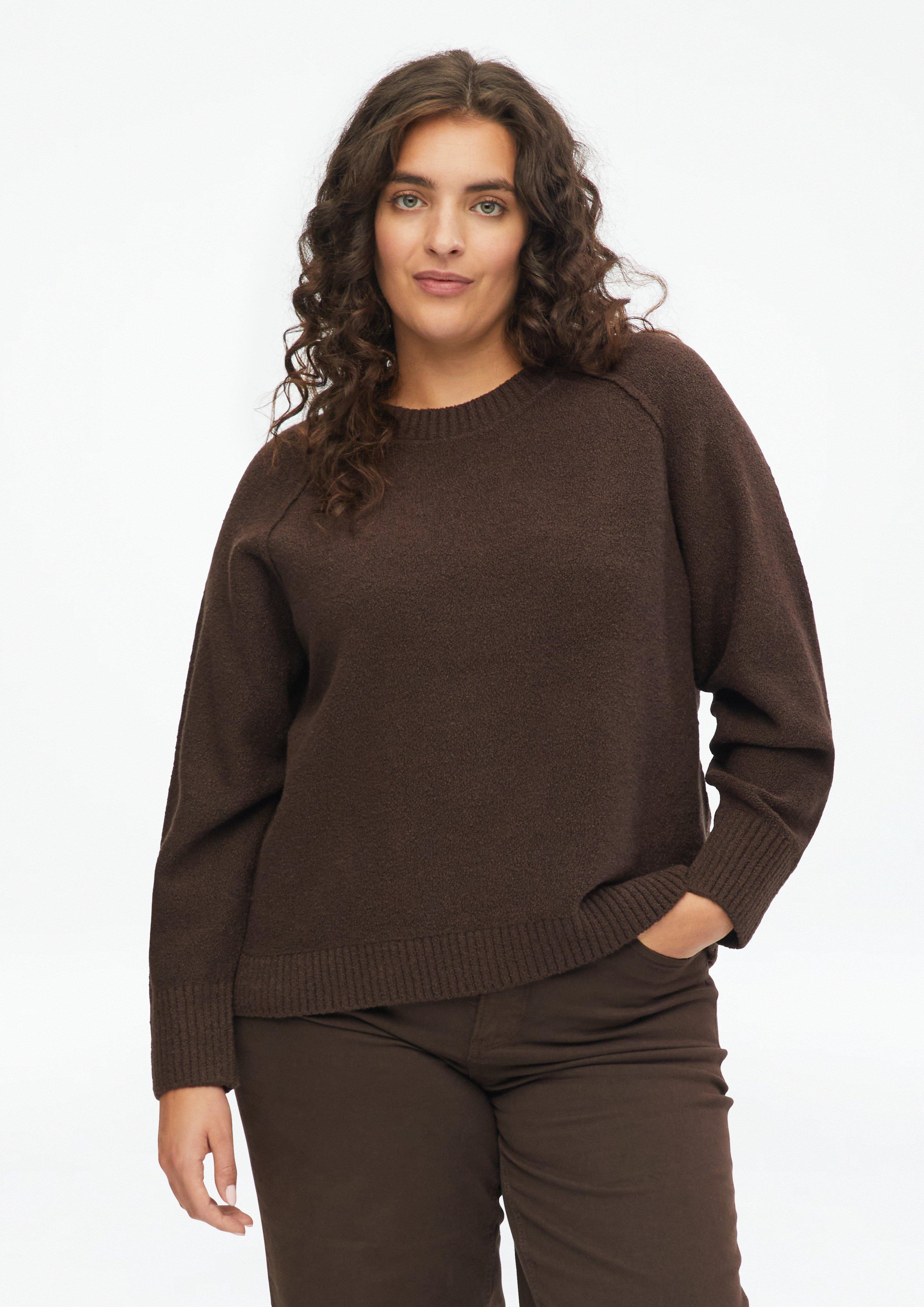 Pull en maille bouclée en marron foncé de s.Oliver CURVE