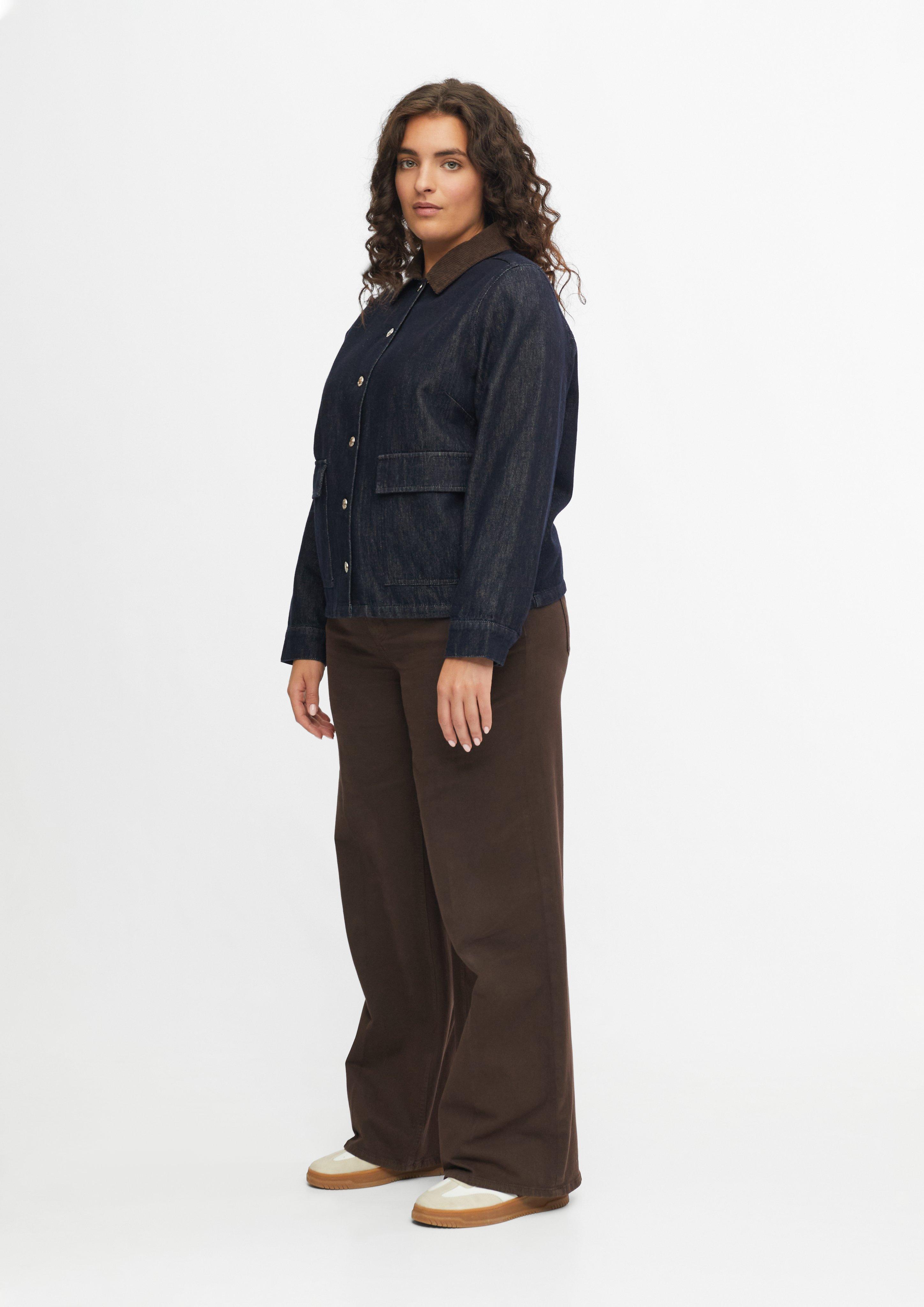 Damen Denimjacke mit Cordkragen in blau von s.Oliver CURVE