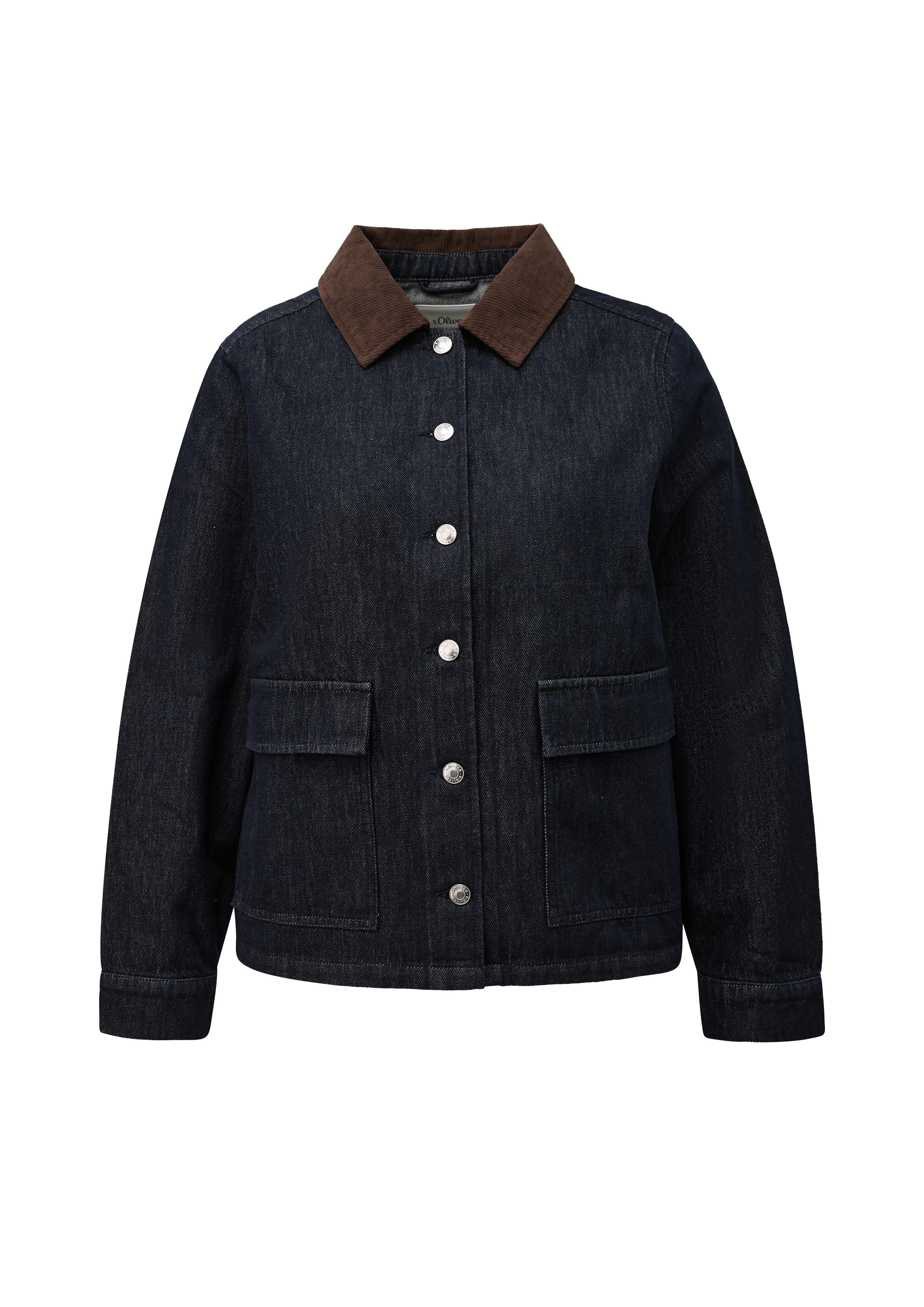 Denimjas met corduroy kraag