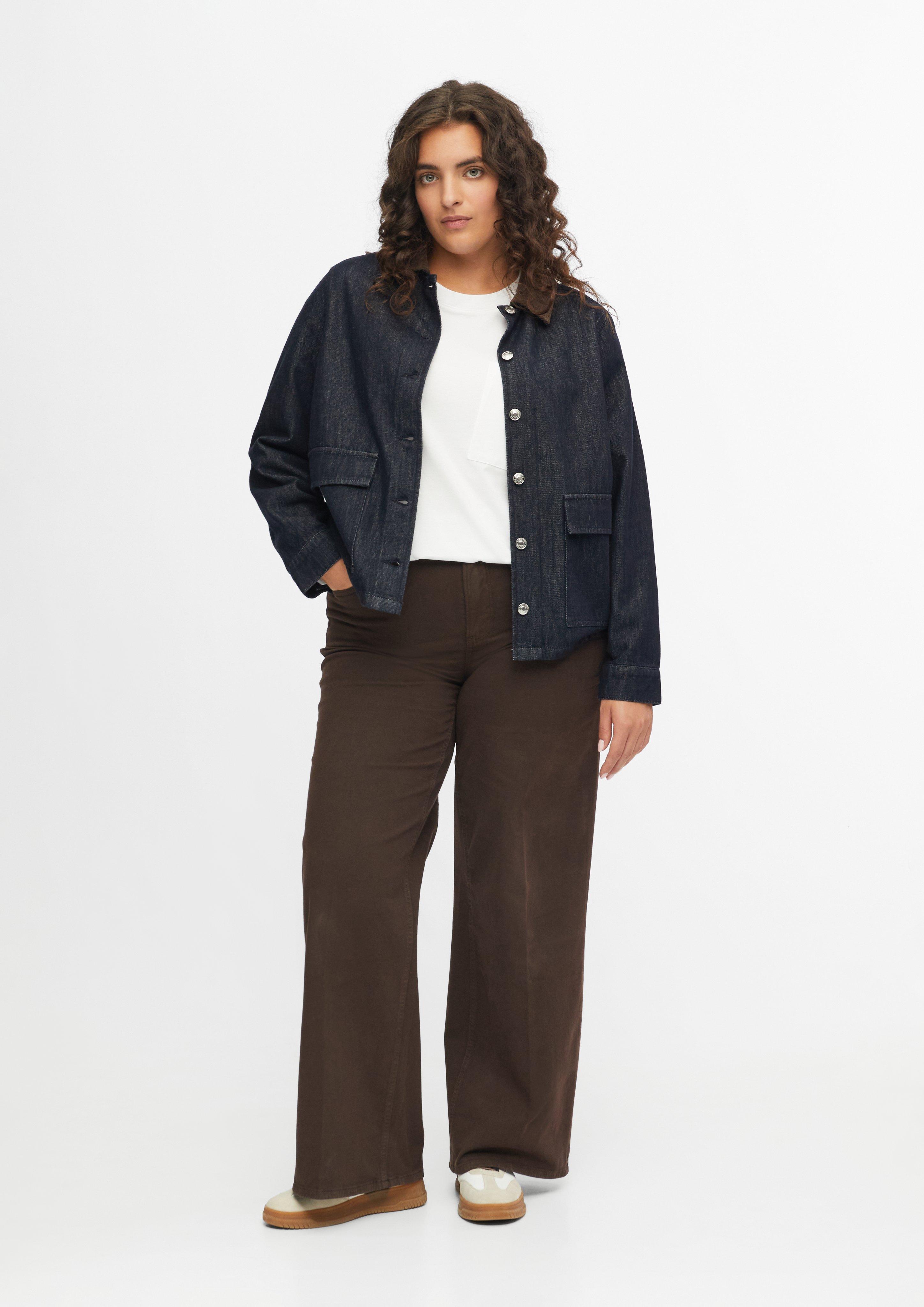 Damen Denimjacke mit Cordkragen in blau von s.Oliver CURVE