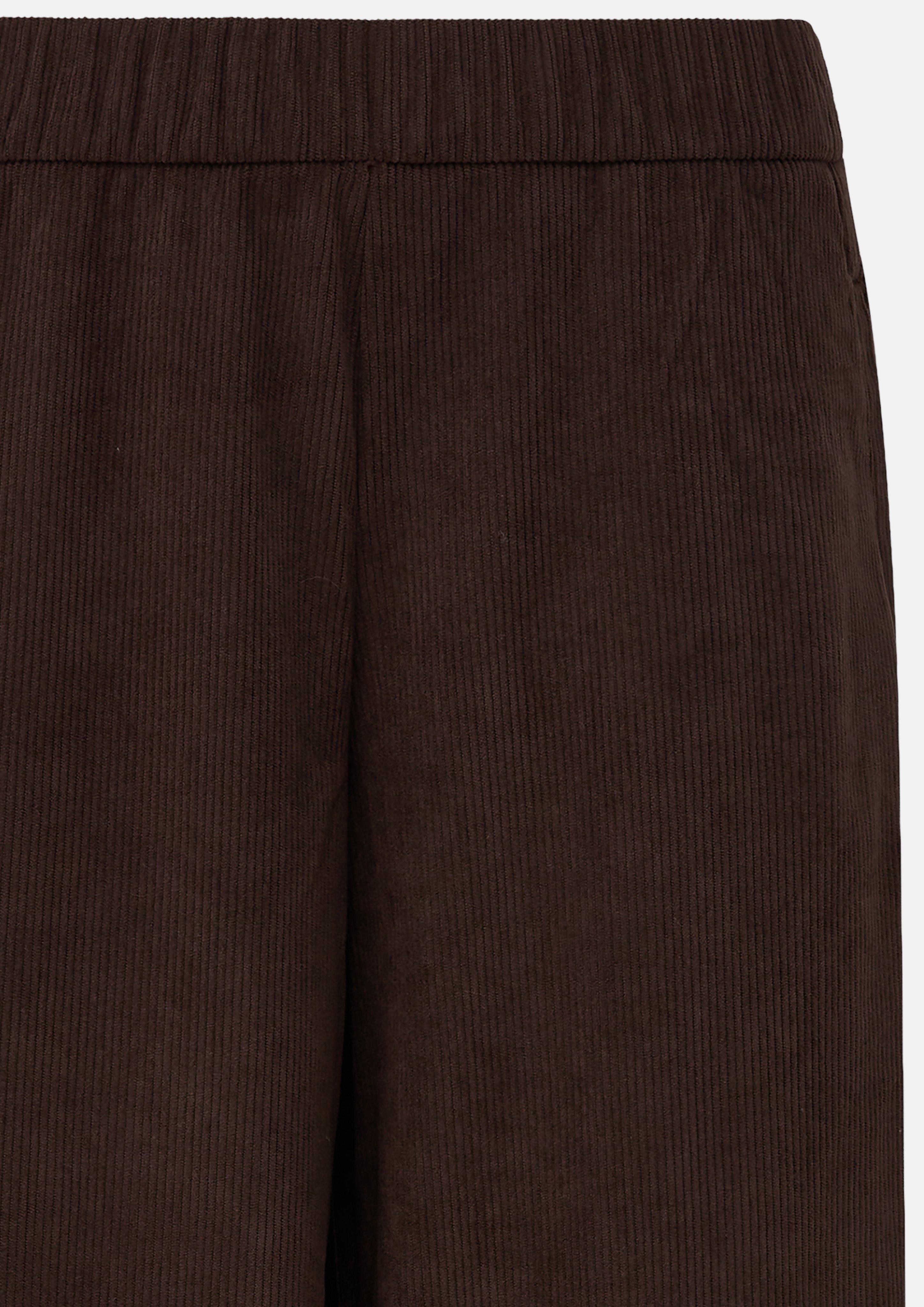 Femmes Pantalon en velours côtelé à jambes larges en brun de s.Oliver CURVE