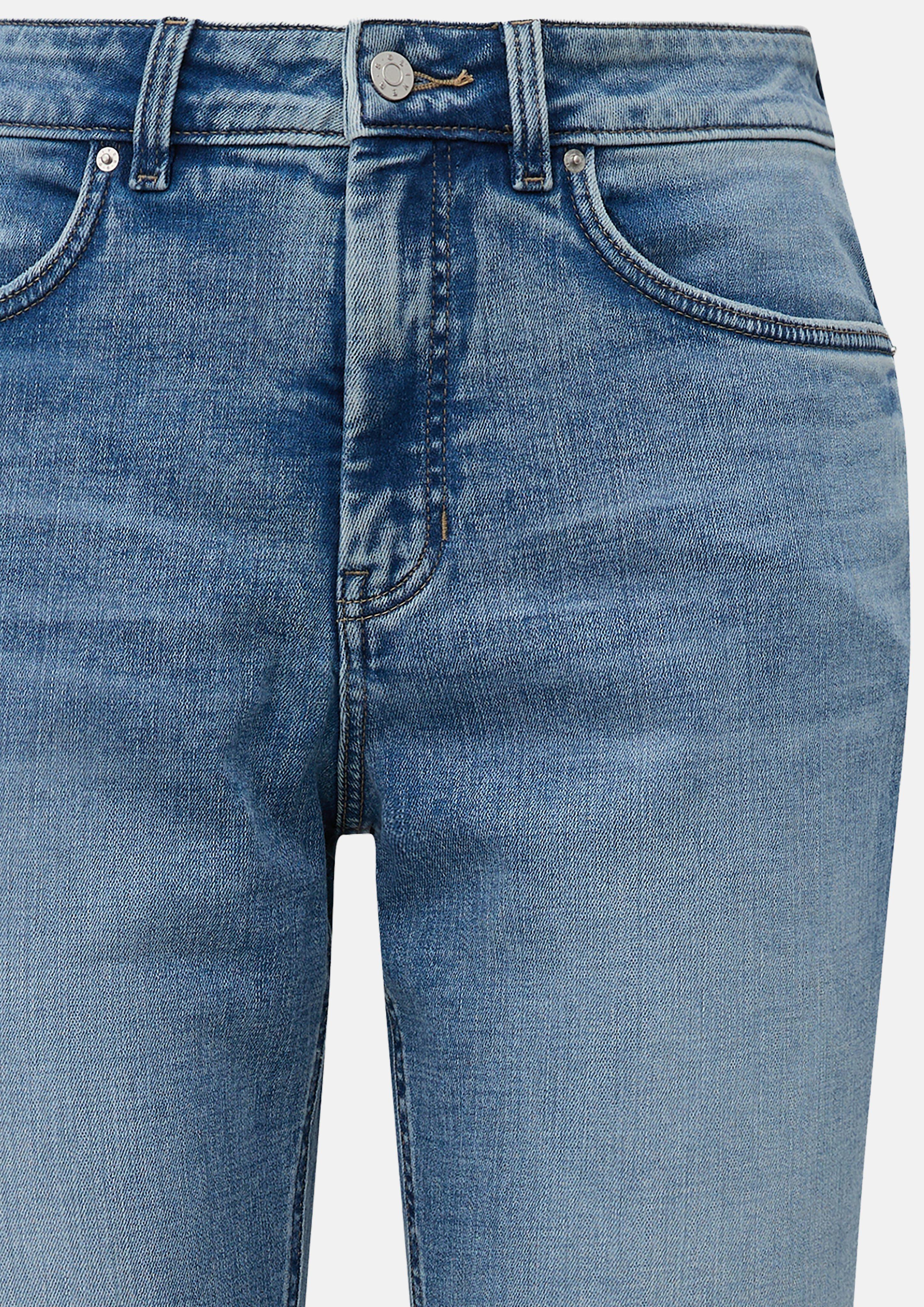 Dámy Džíny / Curvy Fit / High Rise / Slim Tapered Leg v barvě modrá od s.Oliver CURVE