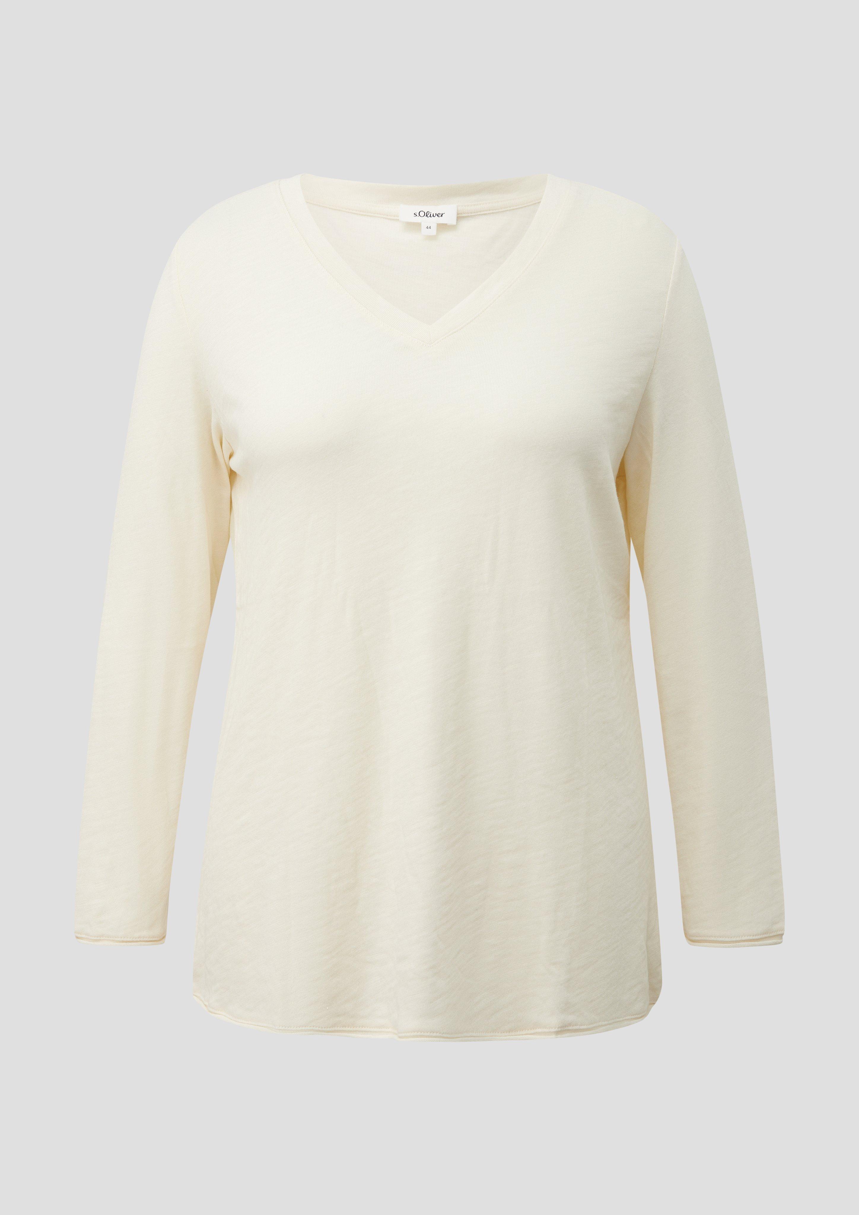 Femmes T-shirt en crème de s.Oliver CURVE