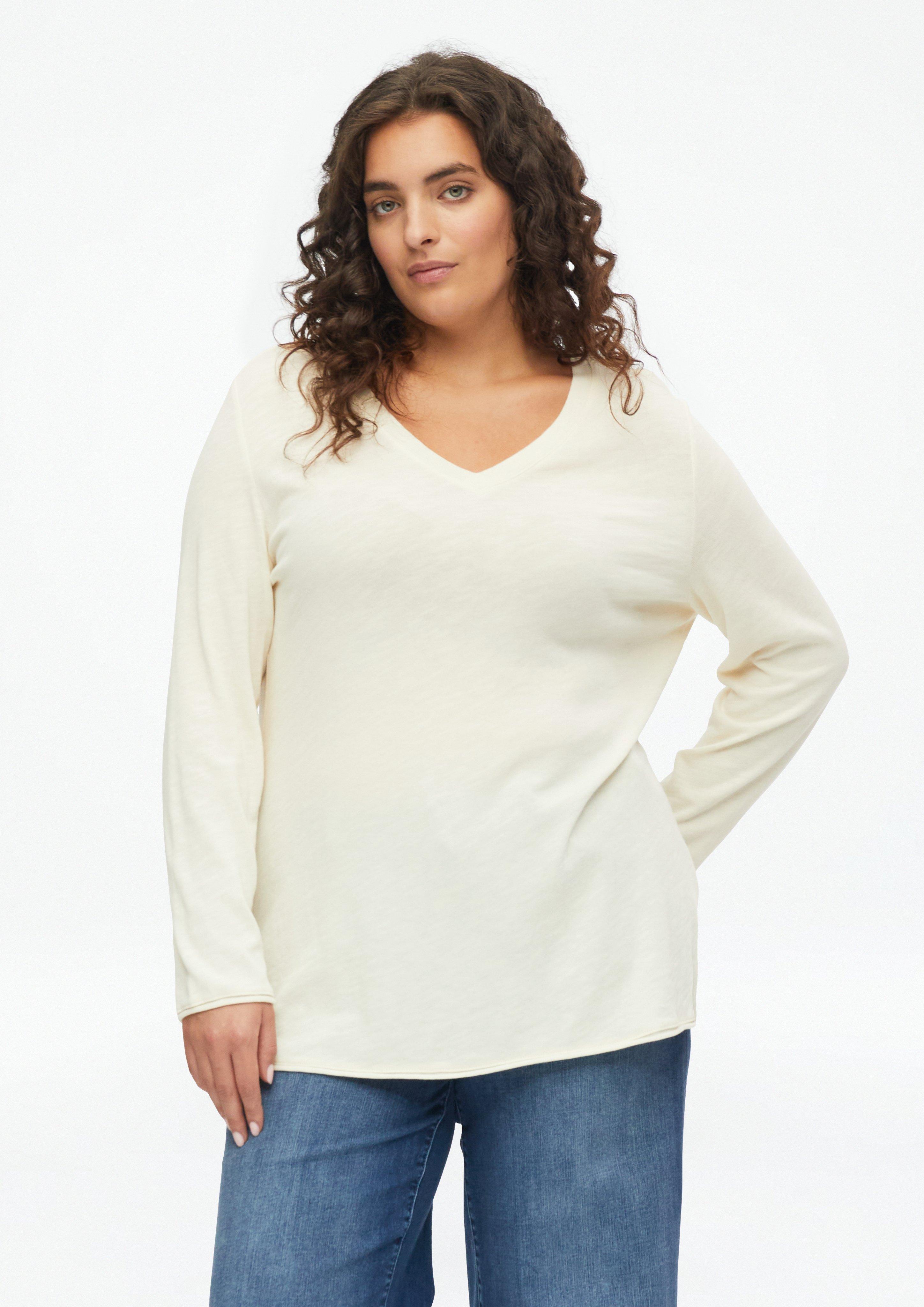 Femmes T-shirt en crème de s.Oliver CURVE